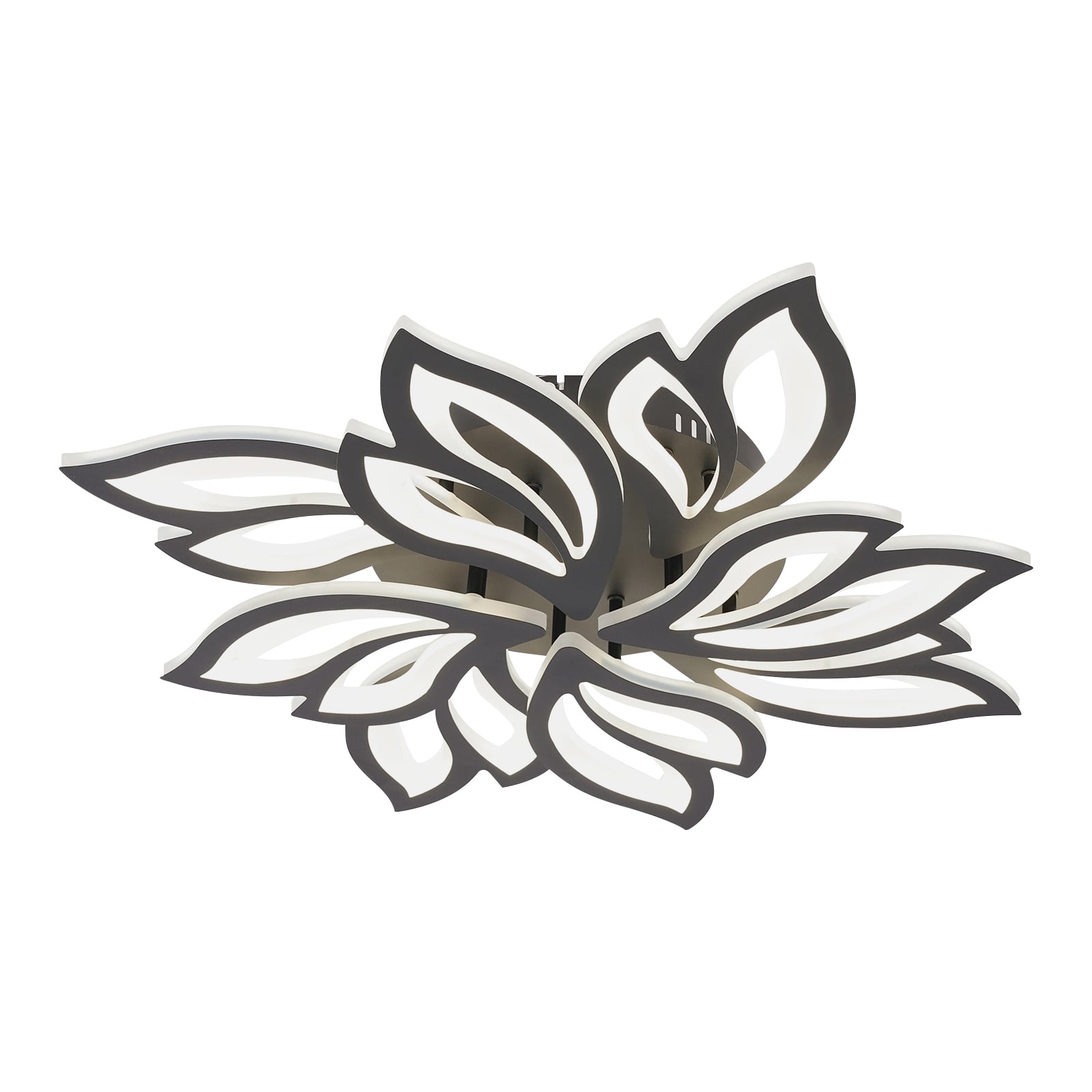 Generic 8 Head LED Flower Ceiling Light Fixture, Flush Mount Dimmable Lamp with Remote Control (11.81 in) k3nzt