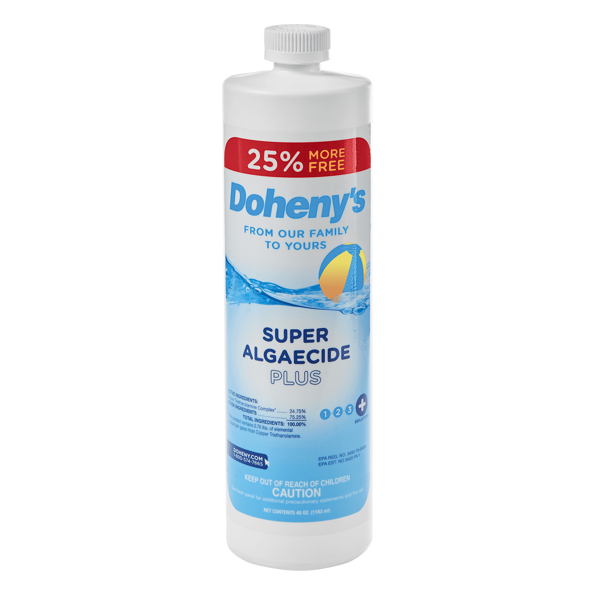 Doheny’s Super Algaecide Plus Pool Treatment, Non-Foaming Chelated Copper Formula (40 oz) ogj3e