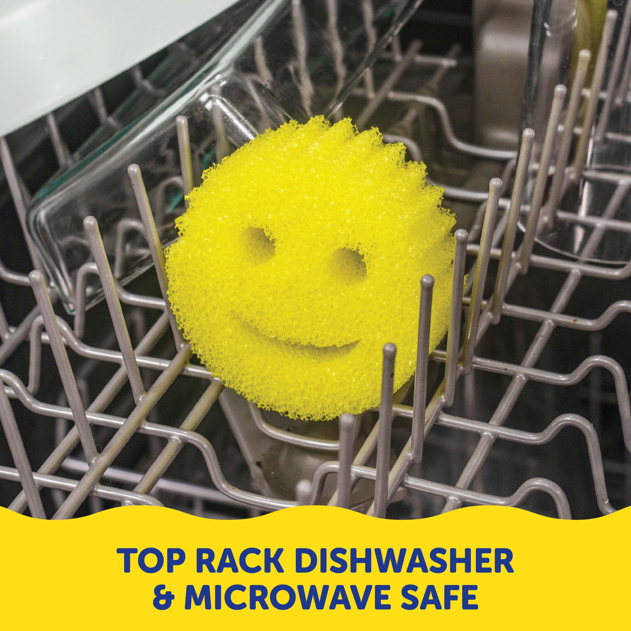 Scrub Daddy Original Scratch-Free Cleaning Sponge, Heavy-Duty Kitchen & Bath Scrubber (Yellow, 1 Count) vpfd7