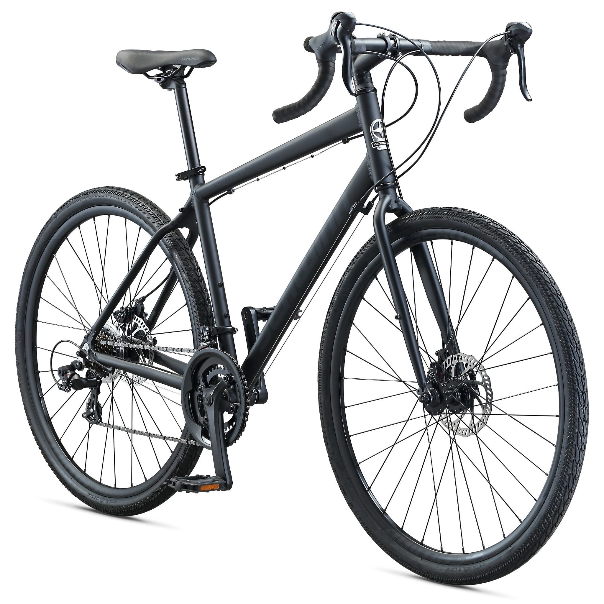 Schwinn Sporterra Adventure Gravel Bike, Lightweight Aluminum Frame, 14-Speed Drivetrain (Black, 700c Wheel) sy5sd