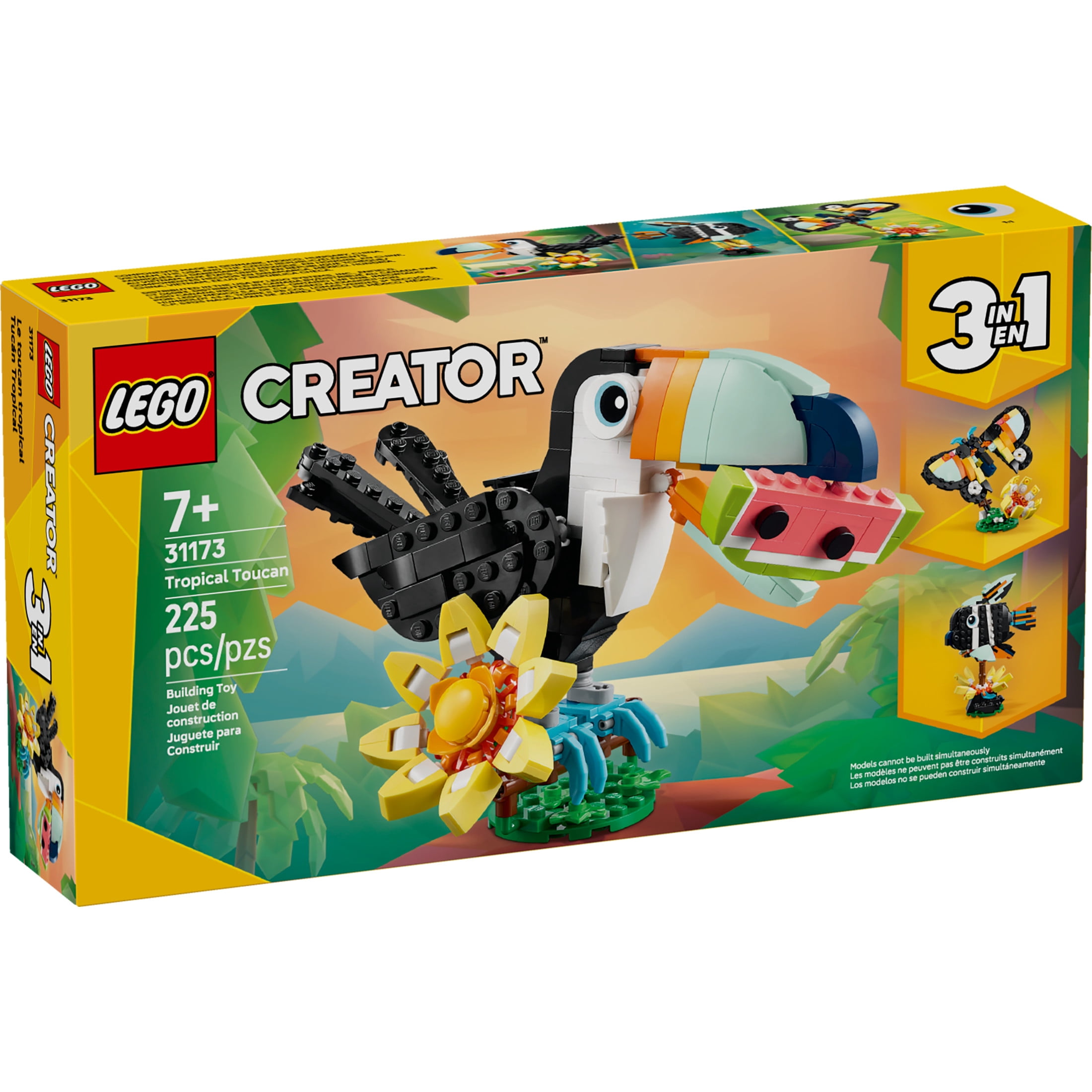 LEGO Creator 3 in 1 Wild Animals Tropical Toucan Building Set (Multicolor, 225 Pieces) rkzdh
