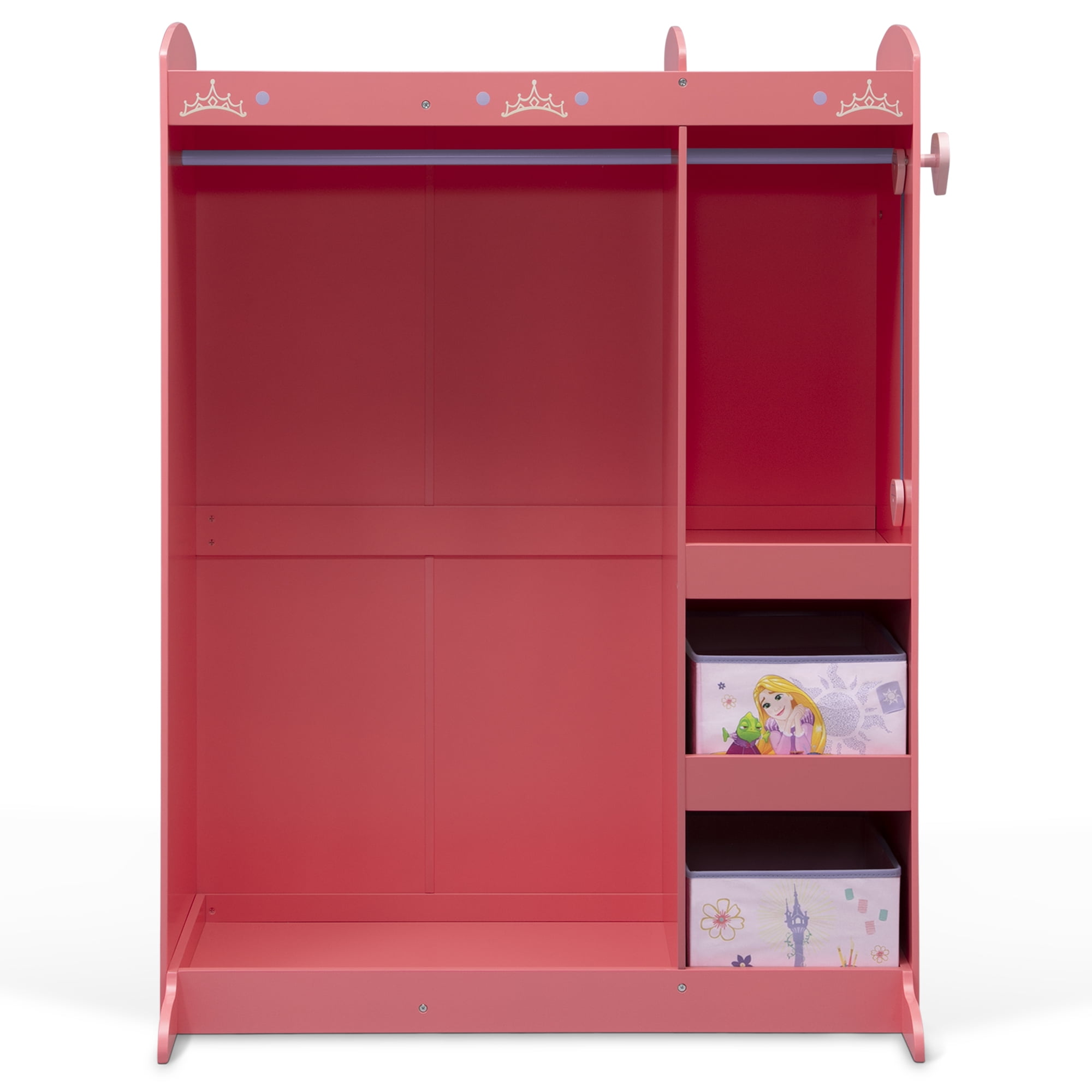 Disney Princess Dress & Play Boutique Costume Storage Wardrobe with Mirror (Pink, 37.8 in W x 18.11 in D x 47.64 in H) 7xbhz
