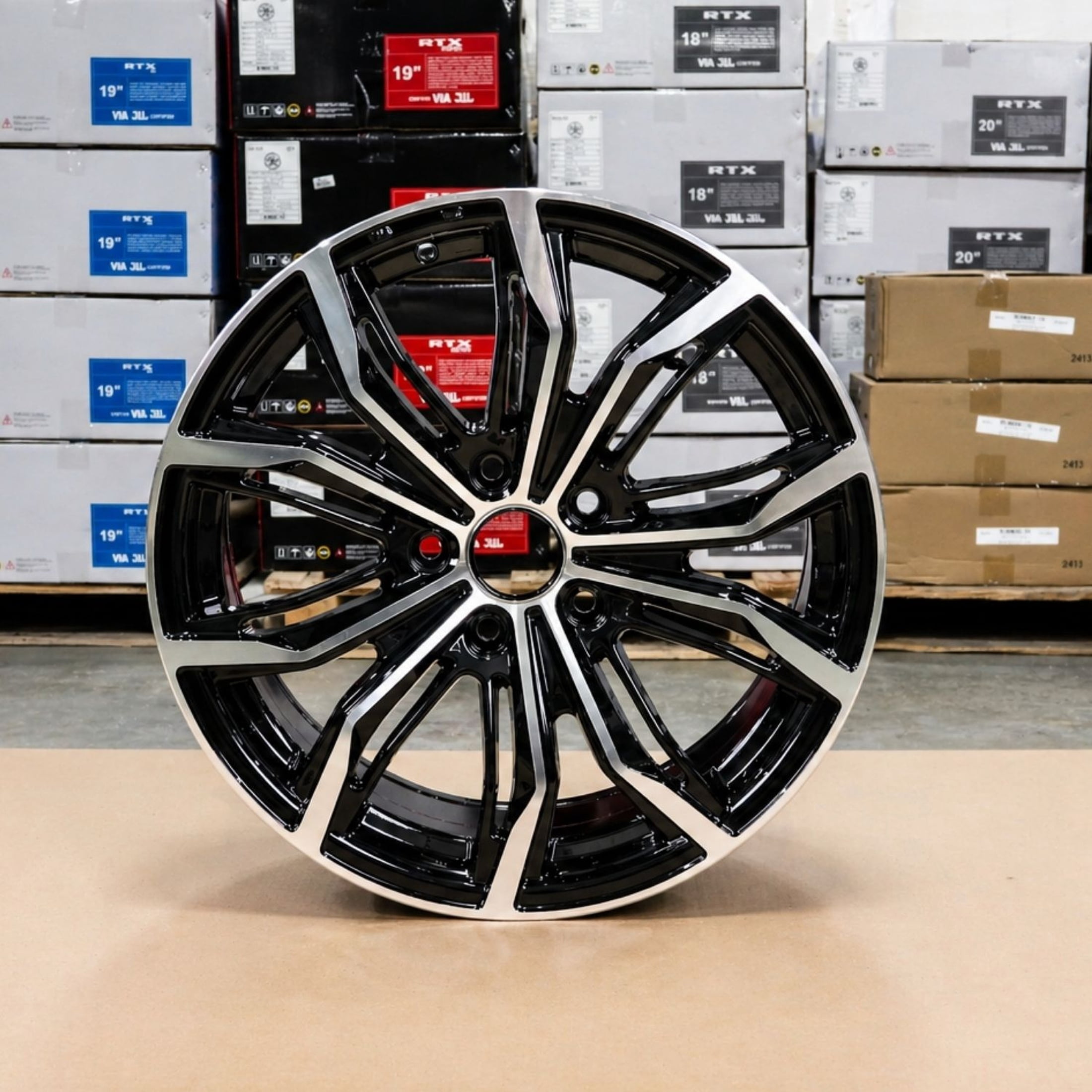 NextSet Wheels 17 in Alloy Wheel Rim (Black Machined, 5x100 Bolt Pattern) r21c1