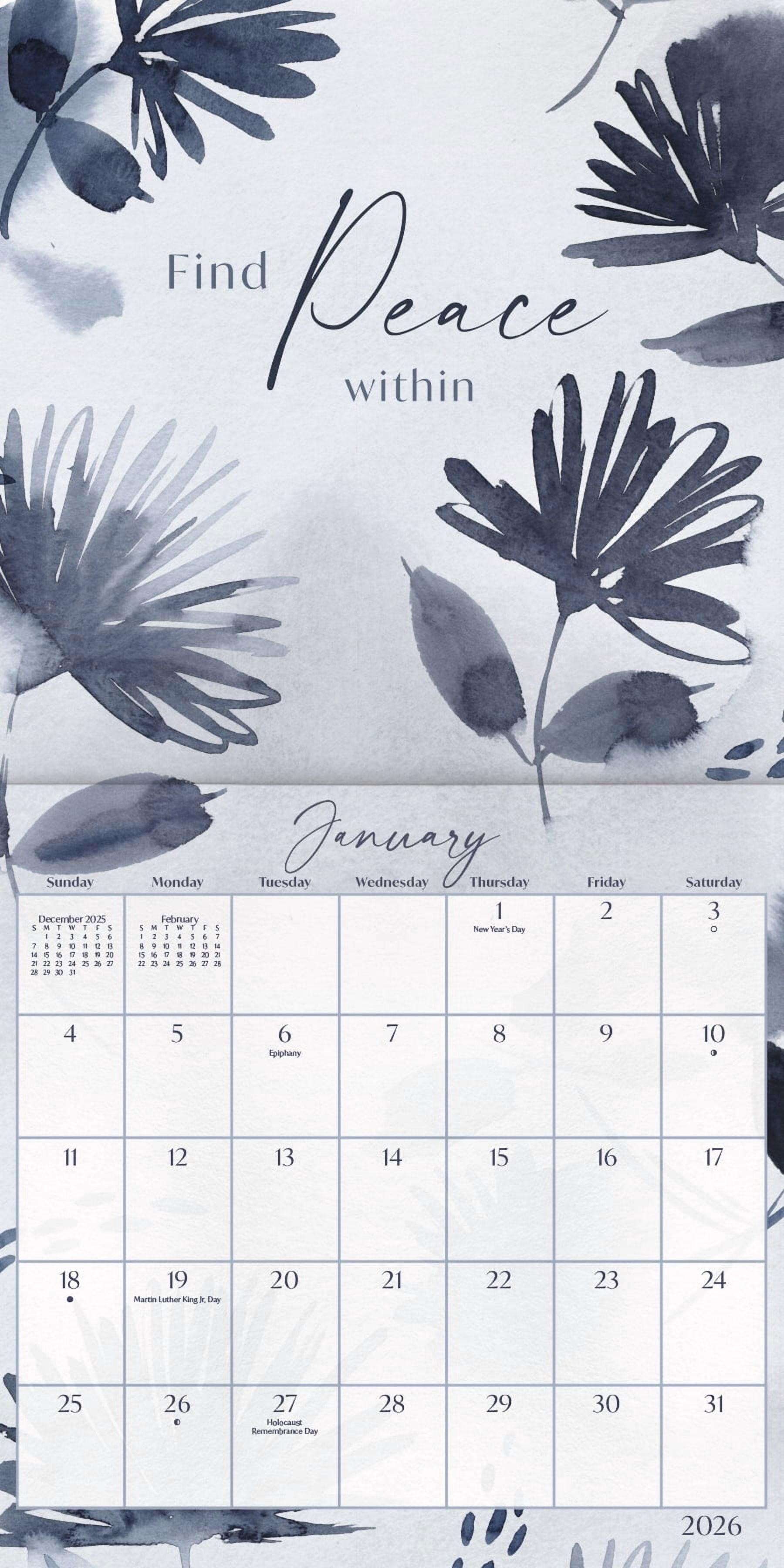 Trends International Whisper Song Stephanie Ryan 2026 Wall Calendar and 2026-2027 Pocket Planner Bundle (2-Piece Set) k8b81