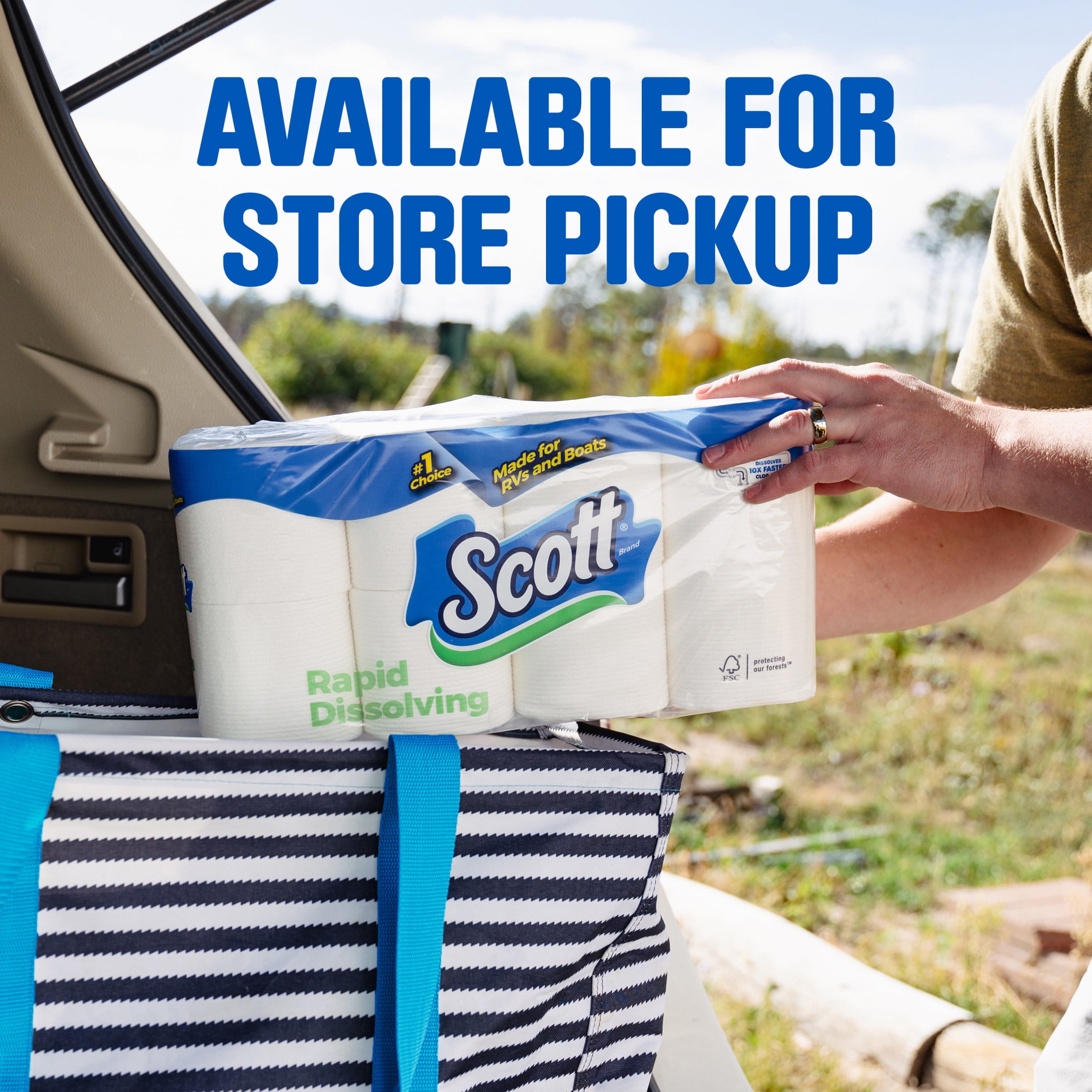Scott Rapid-Dissolving Toilet Paper for RVs and Boats (White, 12 Double Rolls) qxjxq