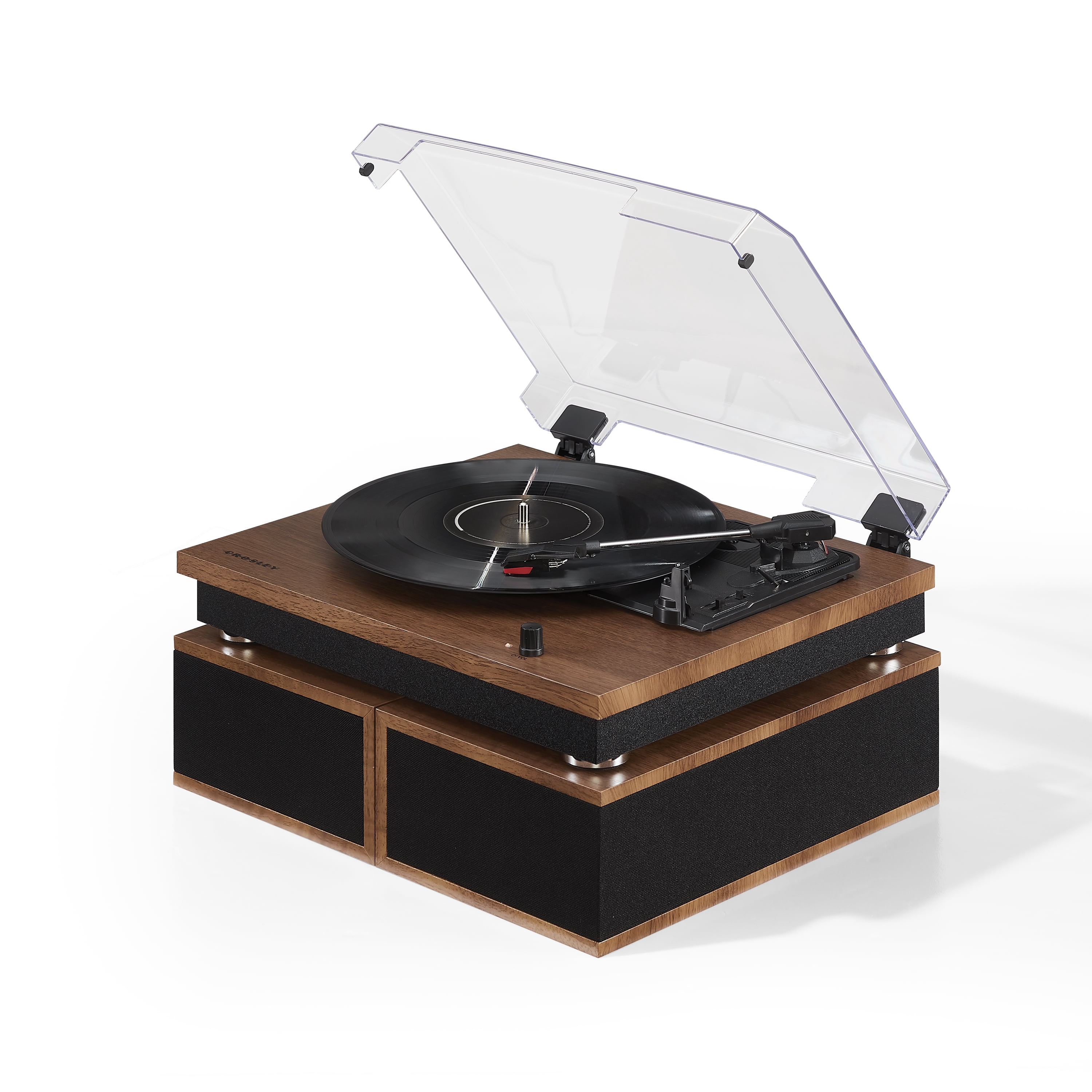 Crosley Riff Bluetooth Vinyl Record Player with Speakers (3-Speed Turntable, 6 Modular Layouts) x6qj5