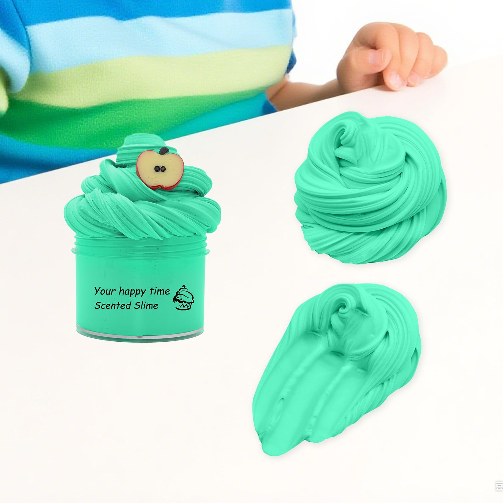 JikouIivo Furry Cloud Slime Kit, Stretchy DIY Sensory Toy for Stress Relief (Multicolor, 2.5 fl oz) so36g