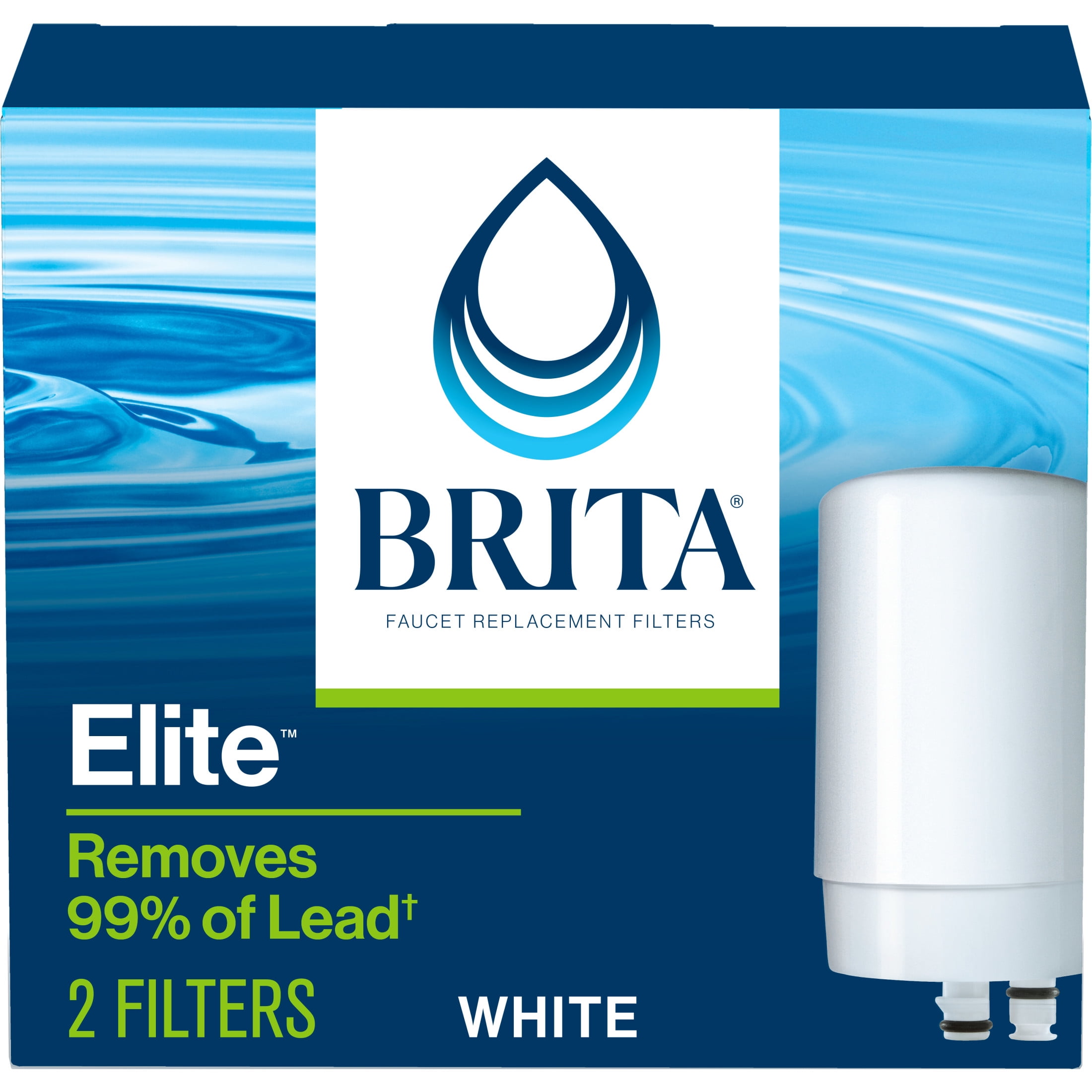 Brita Faucet Mount Replacement Filter (White, 2 Count) 4xofj