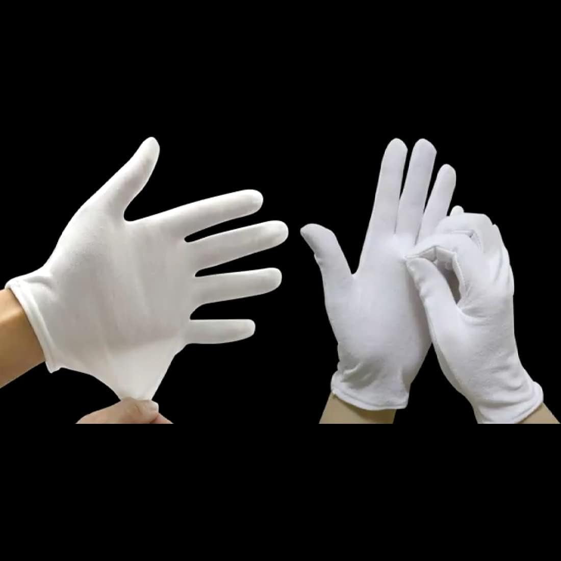 Pedoxline Cotton Gloves for Moisturizing Dry Hands and Eczema Relief (White, 15 Pair Pack) ocmwv