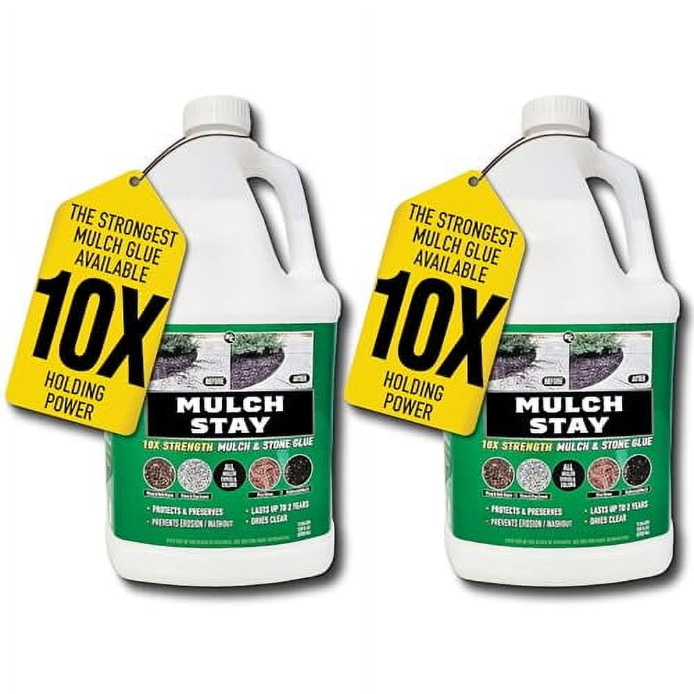 MULCH STAY Landscape Adhesive and Stone Preservative (Clear, 256 fl oz, 2 Pack) m02gz