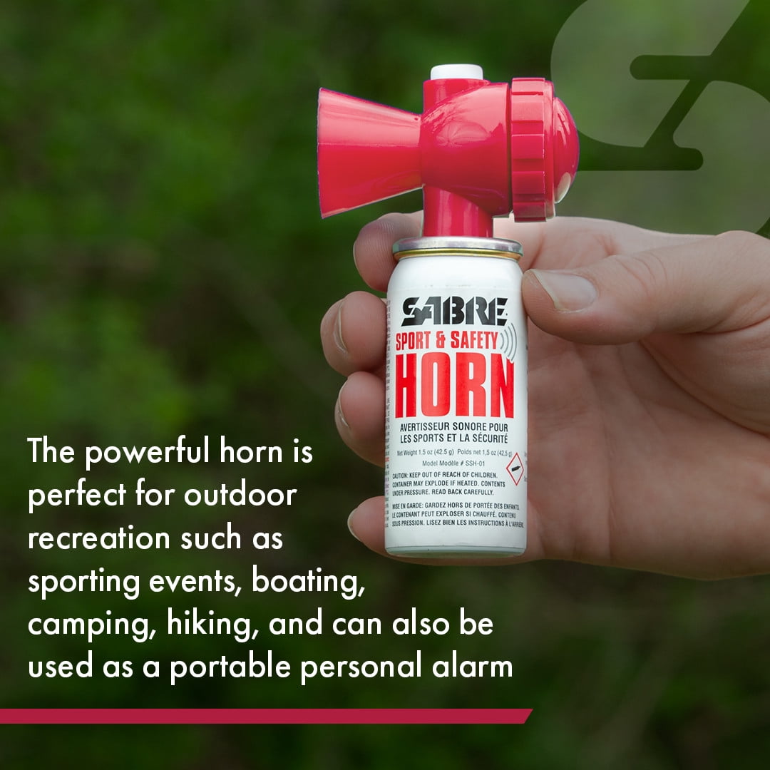 SABRE Compact Sport and Safety Horn, 130dB Loud Audible Alarm for Outdoor Recreation (White, 1.5 oz) o4r72