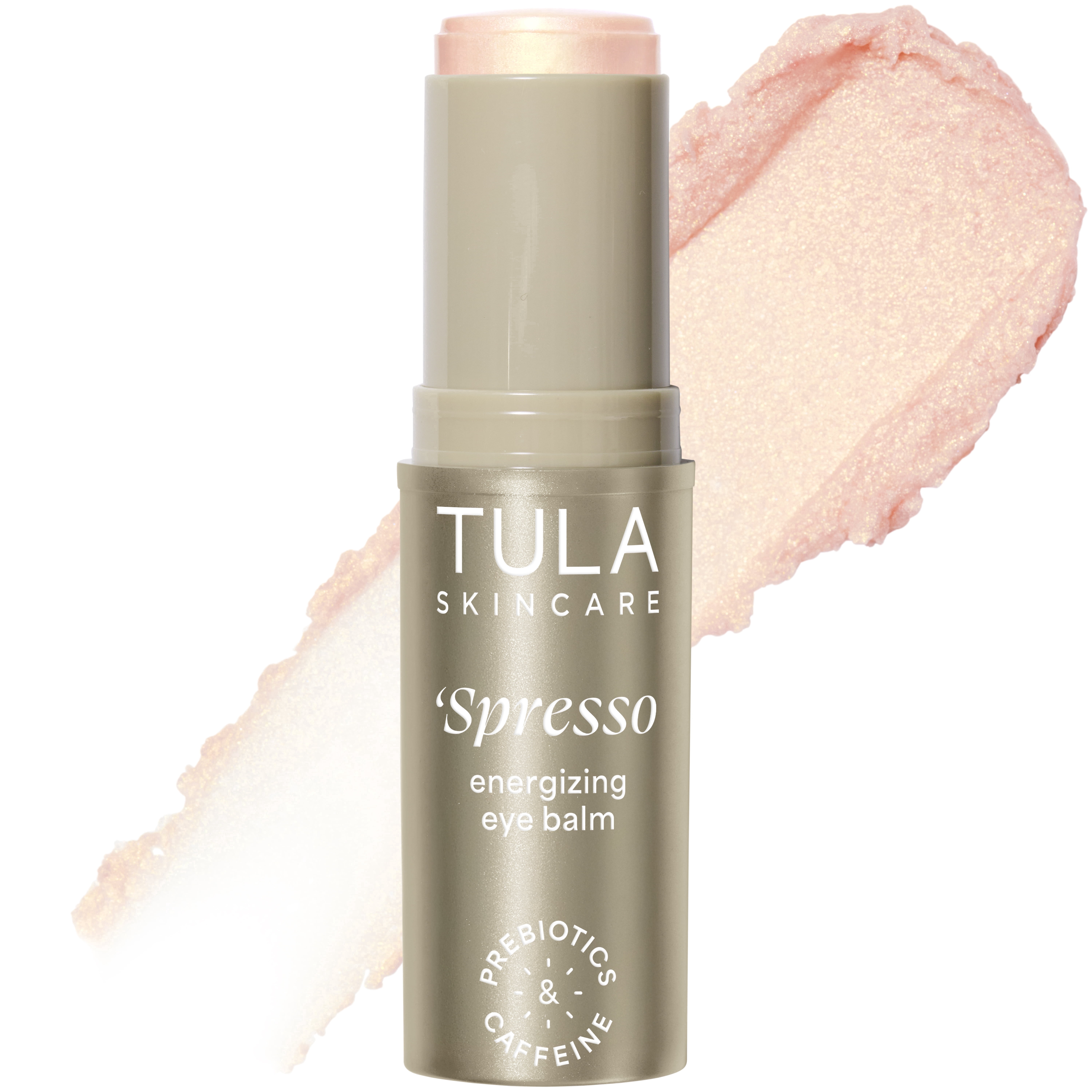 TULA Skin Care Spresso Energizing Eye Balm, Firming Peptide & Collagen Treatment (Gold, 0.35 oz) 4dxs4