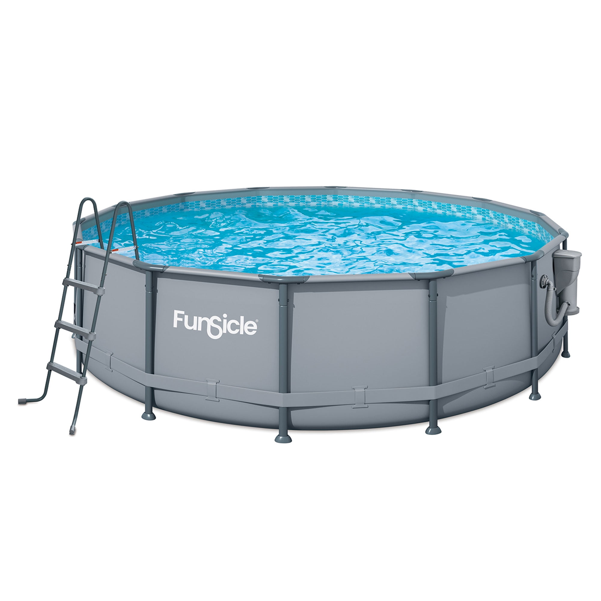 Funsicle 14ft Round Oasis Above Ground Pool with SkimmerPlus Filter Pump (Blue, 14 ft x 42 in) 10x96