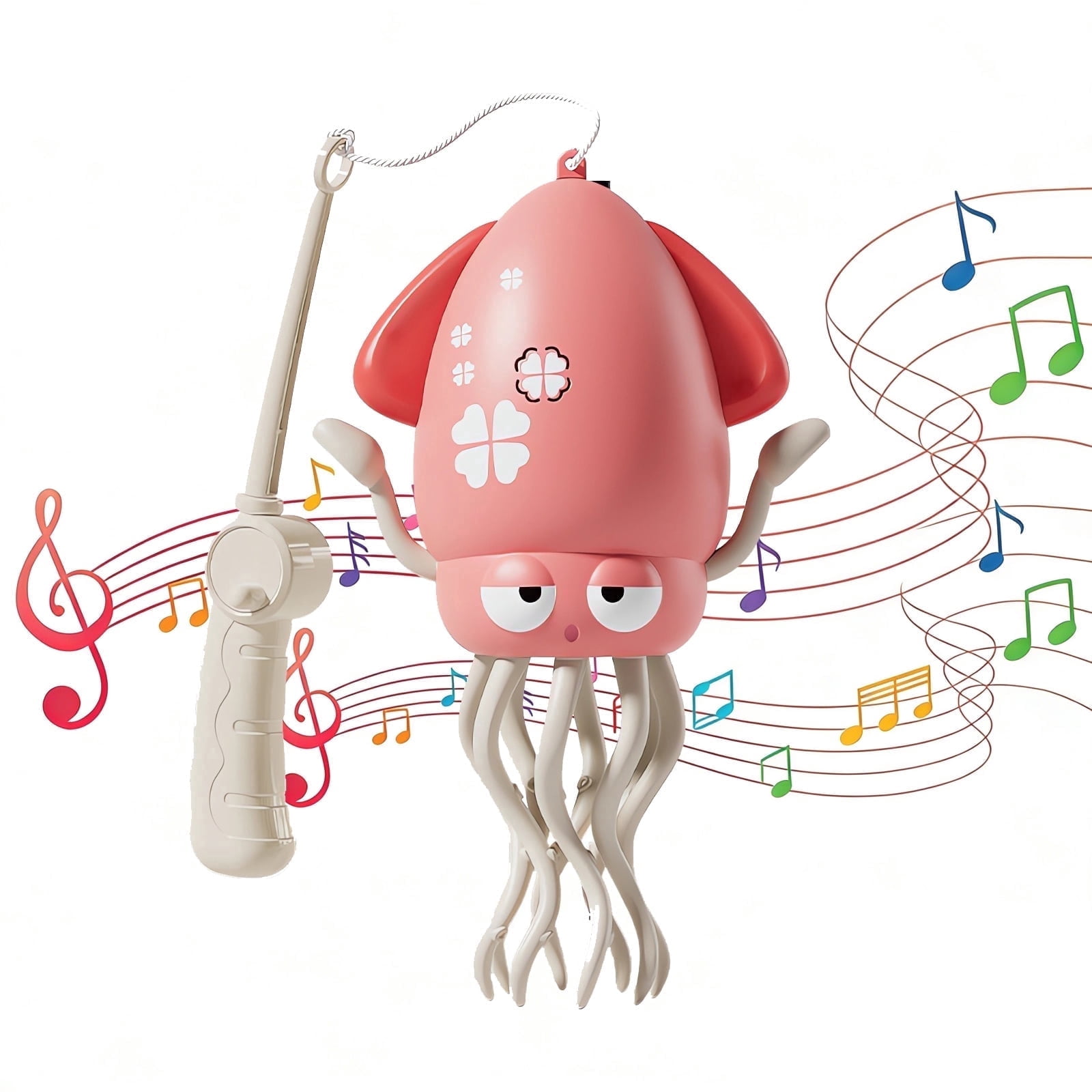 DIDUBUY Electric Dancing Octopus Crawling Toy with LED Lights and Music (Pink, 1 Pack) 0b2eq