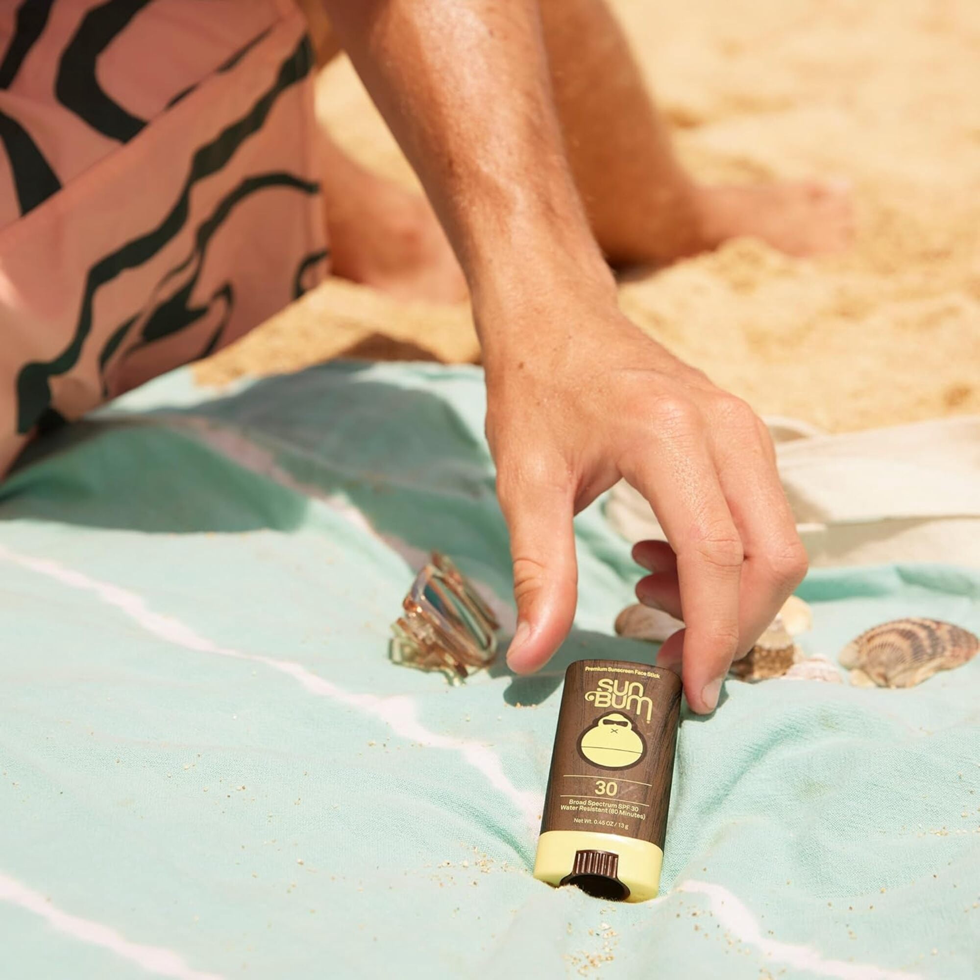 Sun Bum Original SPF 30 Sunscreen Face Stick, Moisturizing UVA/UVB Protection (0.45 oz) 1t57y