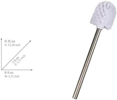 WENKO Toilet Brush with Stainless Steel Handle (White, 3.15 in x 13.78 in) mb5kt