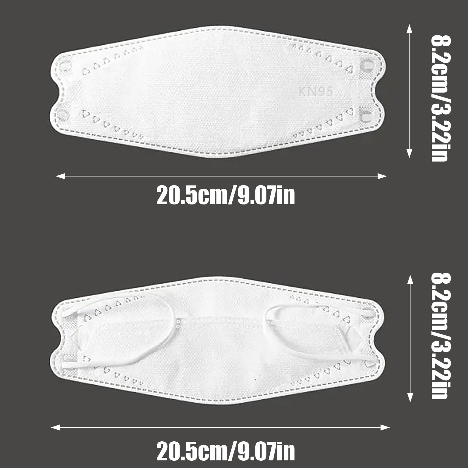Whit3fivE KN95 Face Mask Disposable Protective Respirator Breathable 3D Contour Fit (Black, 10 Pack) wqo93