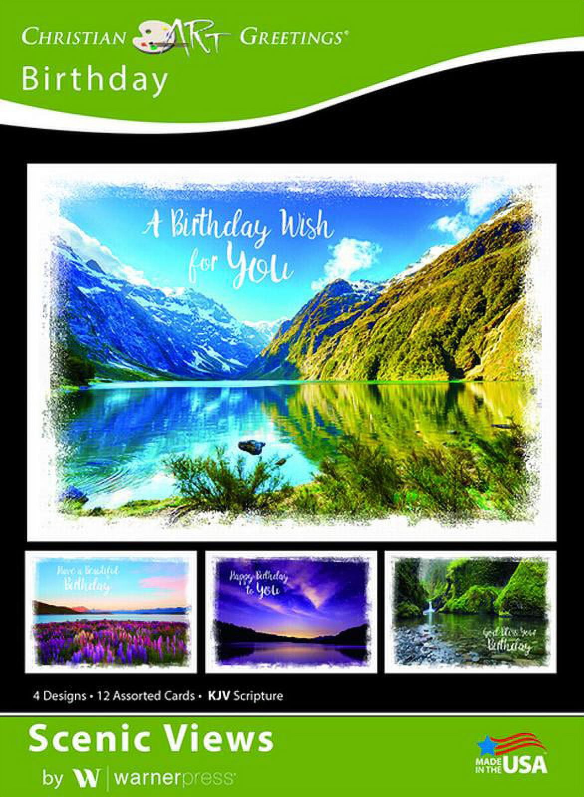 Warner Press Birthday Greeting Cards Scenic Views Collection (12 Count) x78b5