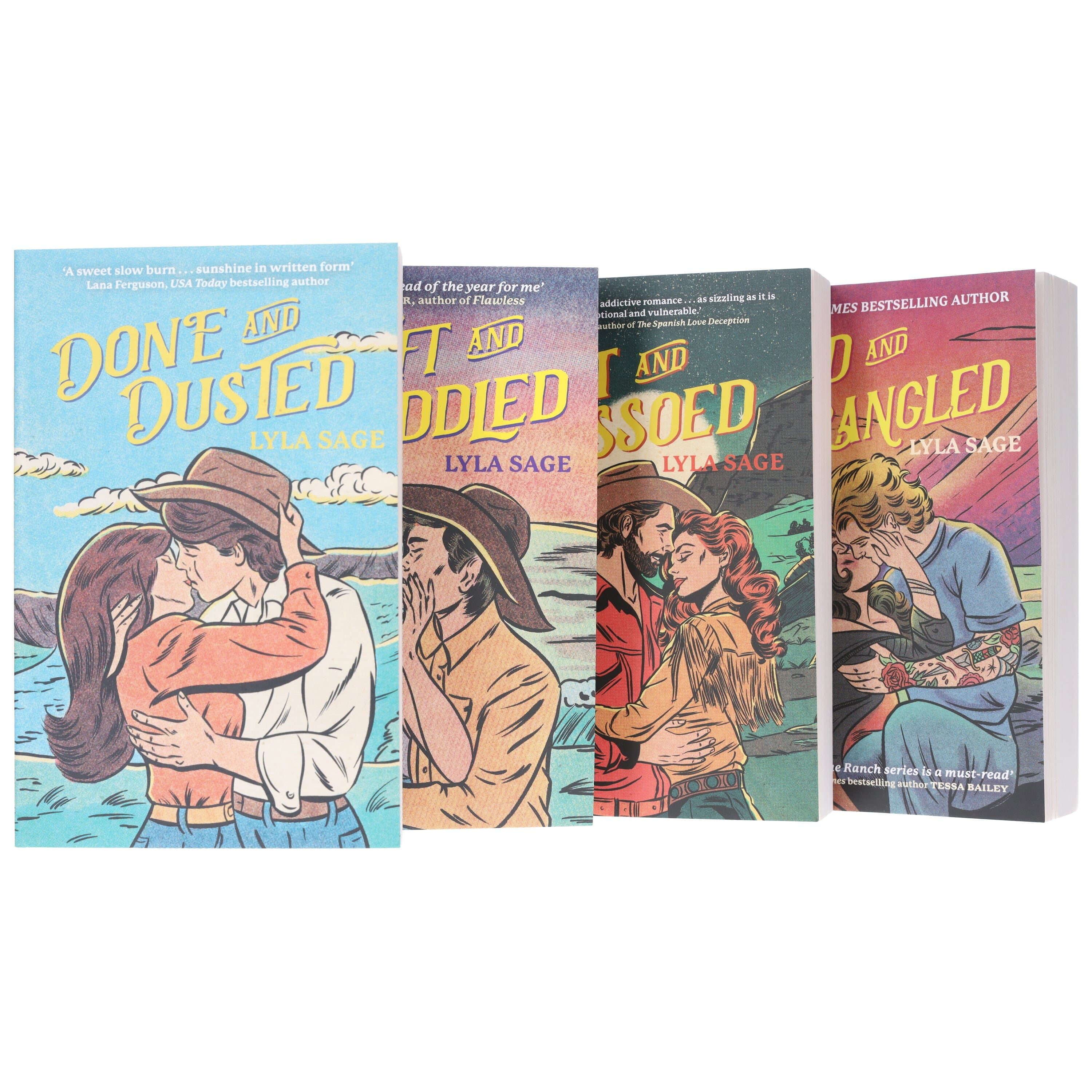 Lyla Sage Rebel Blue Ranch Series 4-Book Collection Set (Paperback, 4 Books) 47ve8
