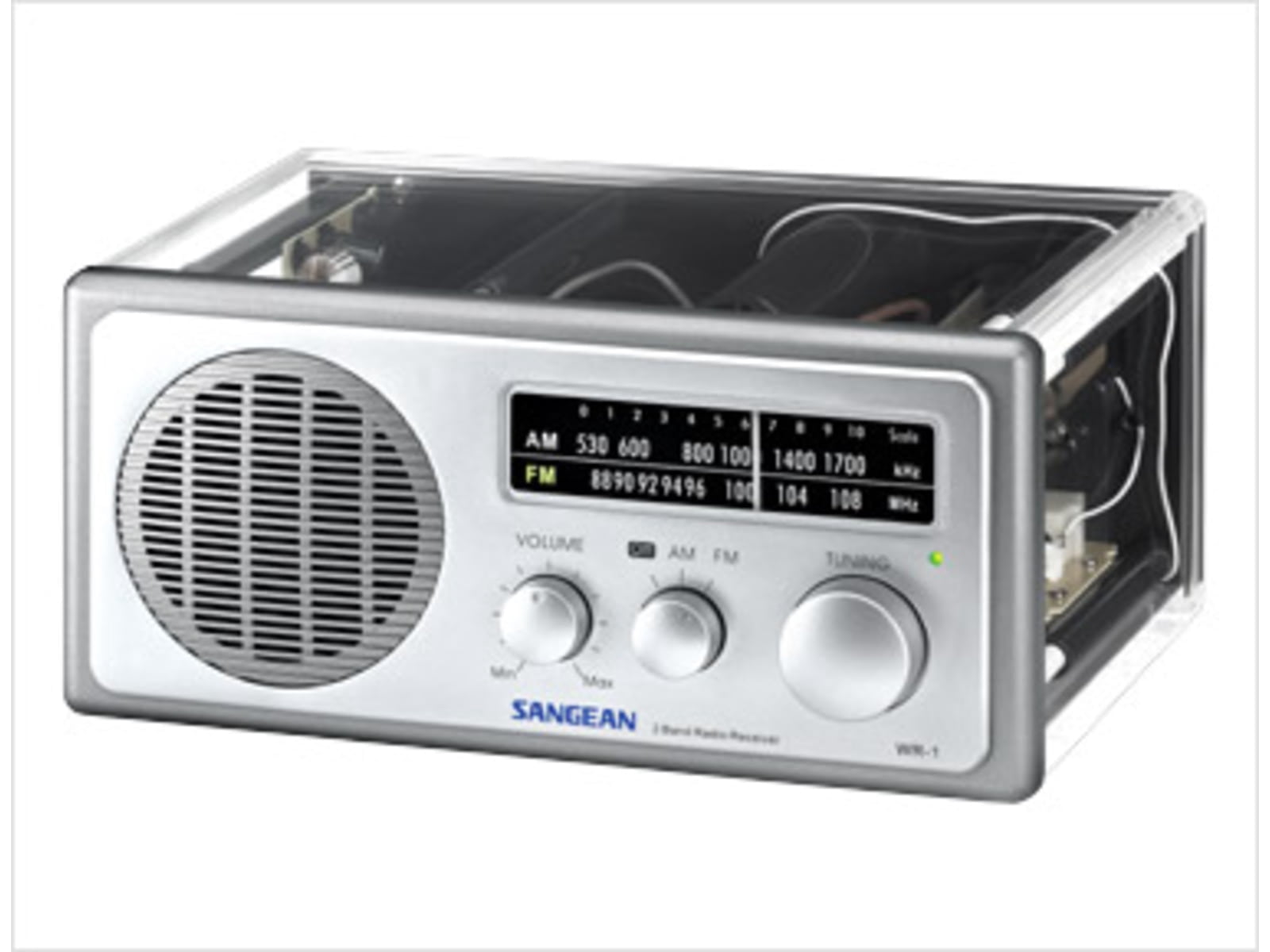 Sangean AM/FM Table Top Radio (Clear, 1 Unit) 3obdc