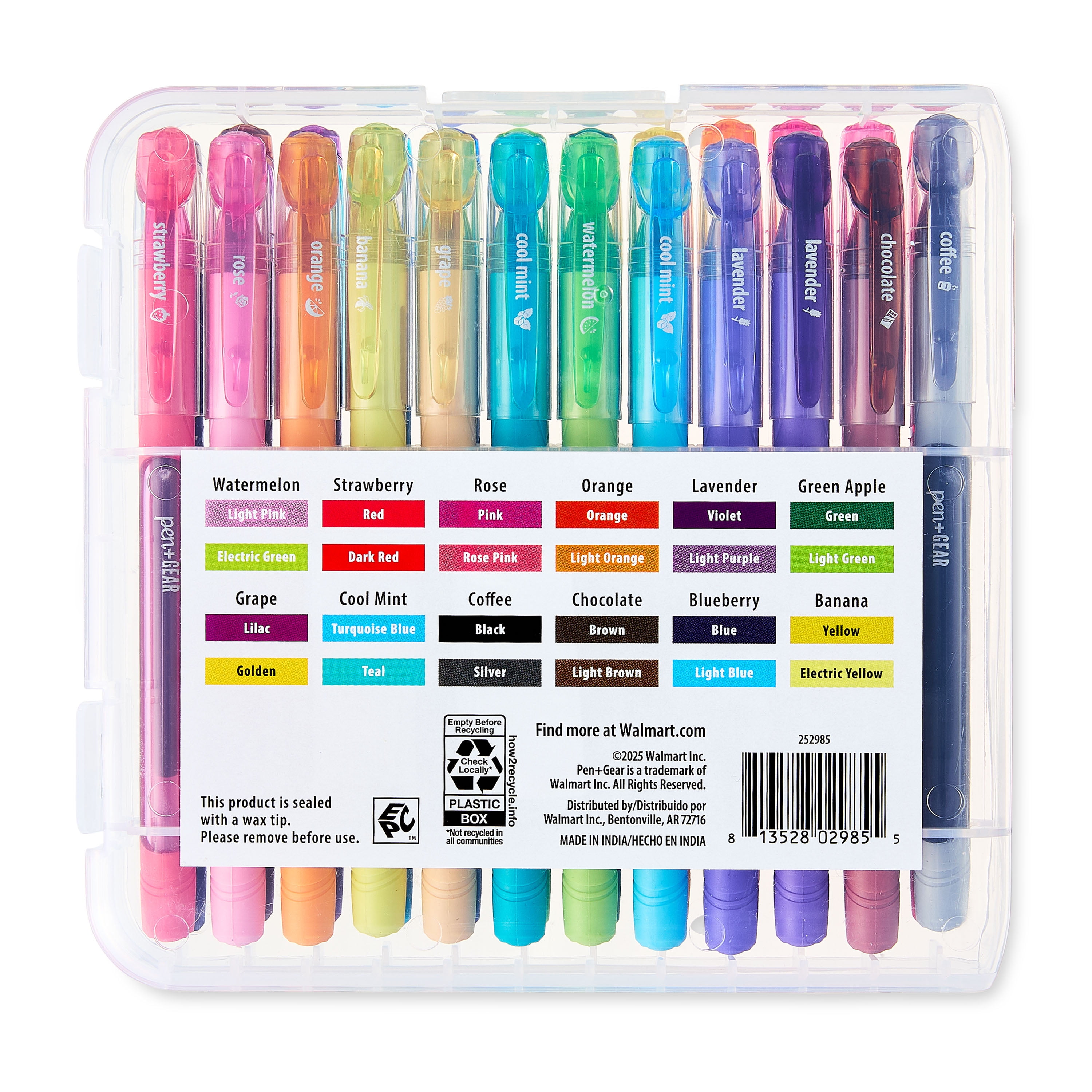 Pen+Gear Scented Ballpoint Pens, Medium Point, Smooth Writing Ink, Vibrant Assorted Colors (24 Count) vm3yc