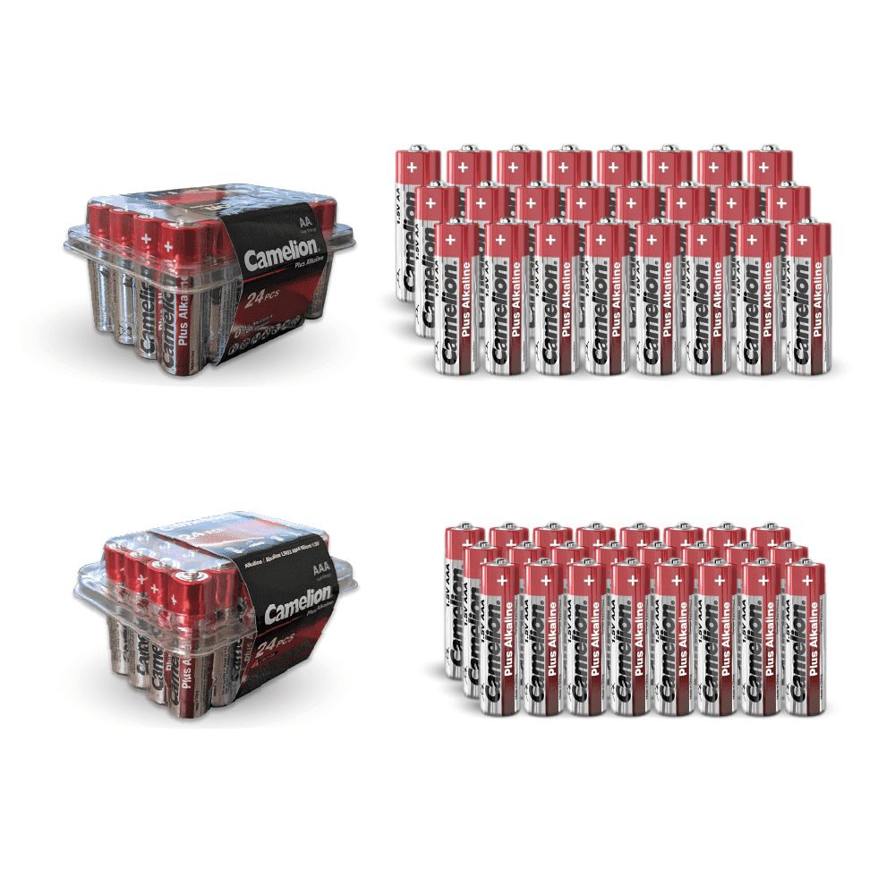 Camelion AA Alkaline Batteries, High Performance Long Lasting Power, Leakproof Design (48 Count) wm9es