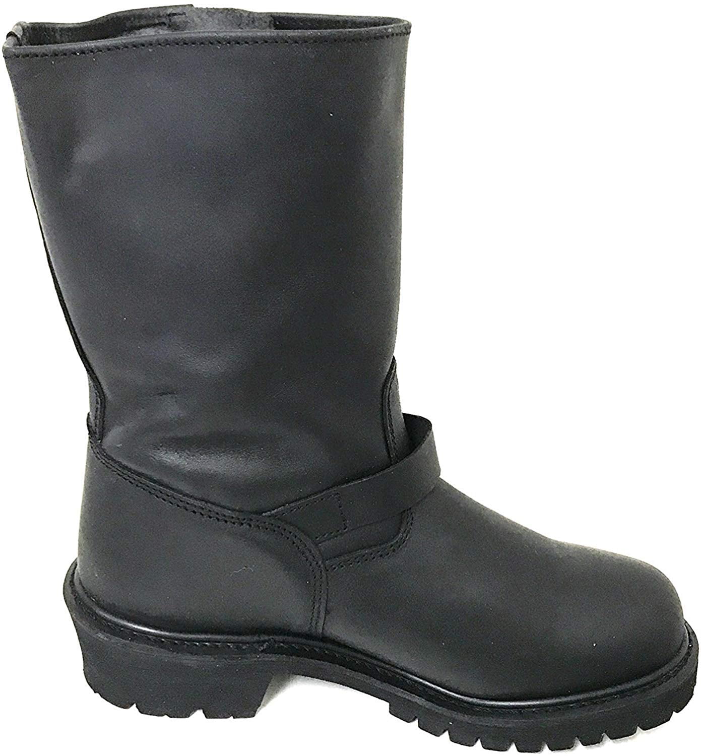 ClimaTex Men's Engineer Motorcycle Boots Heavy-Duty Leather Biker Footwear (Black, 12 in) 6fw3y
