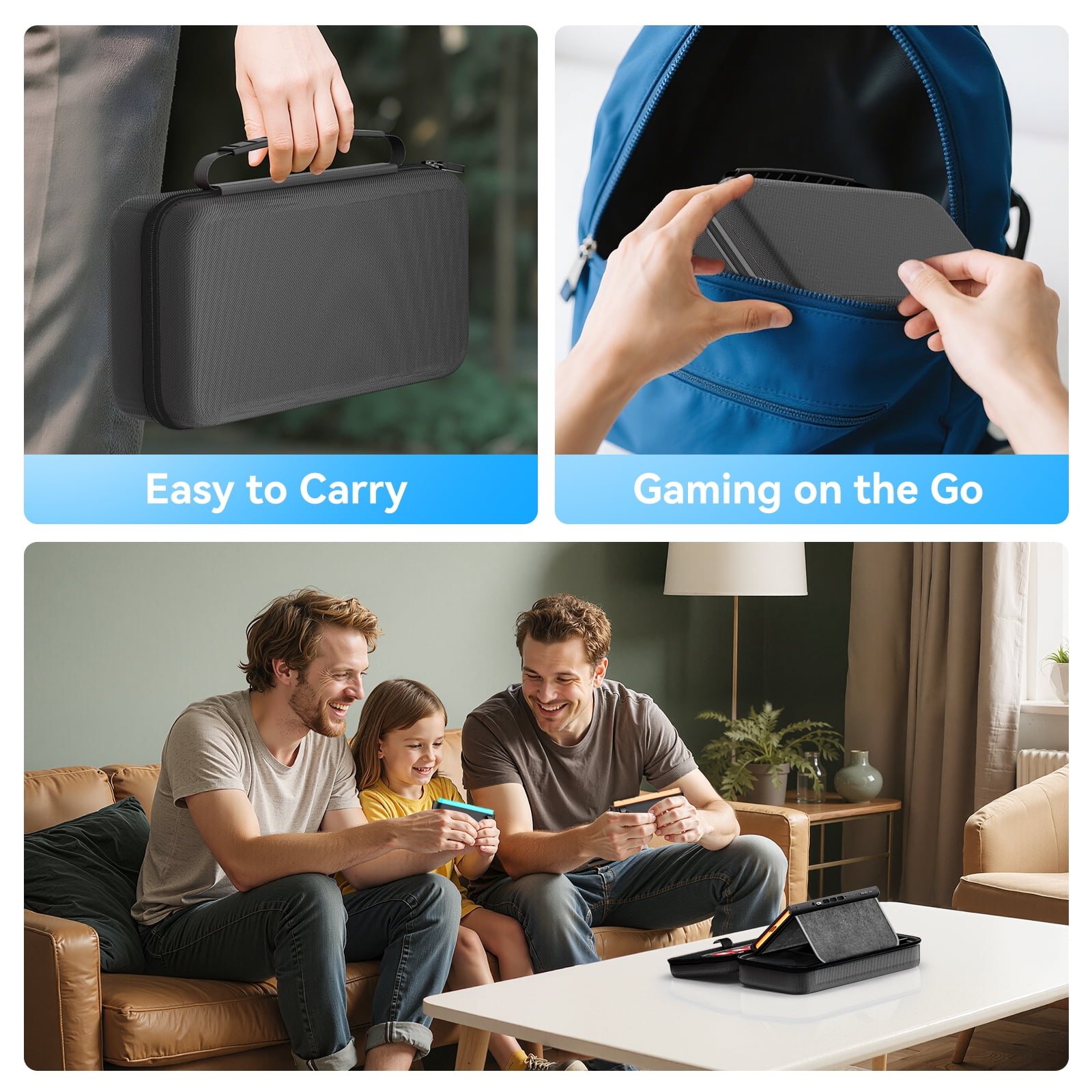 OIVO Carrying Case for Switch 2, Switch OLED, and Original Console (Black, 20 Game Card Slots) 1usvj