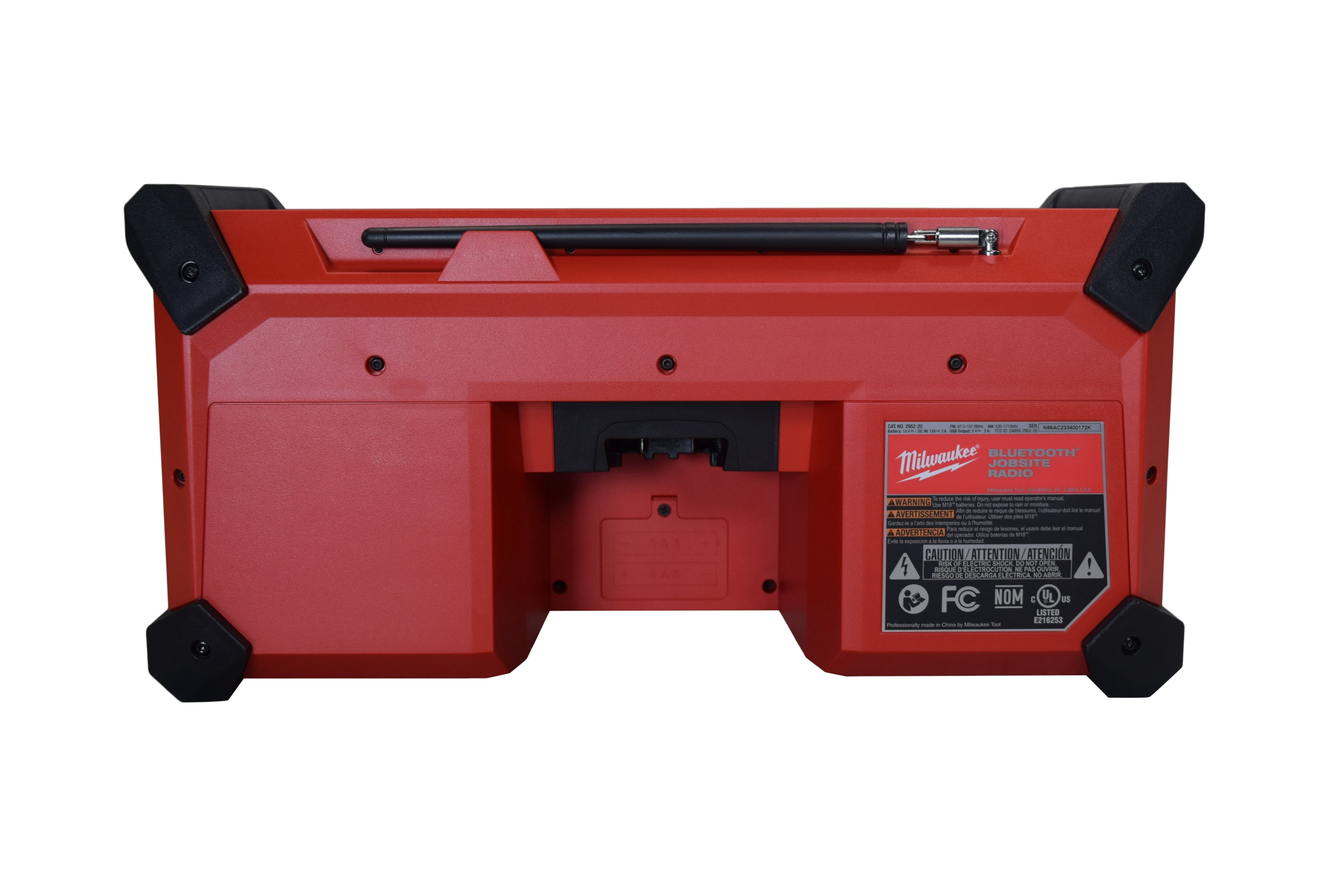 Milwaukee 2952-20 18V Cordless Bluetooth Jobsite Radio (Red, Tool Only) vil51