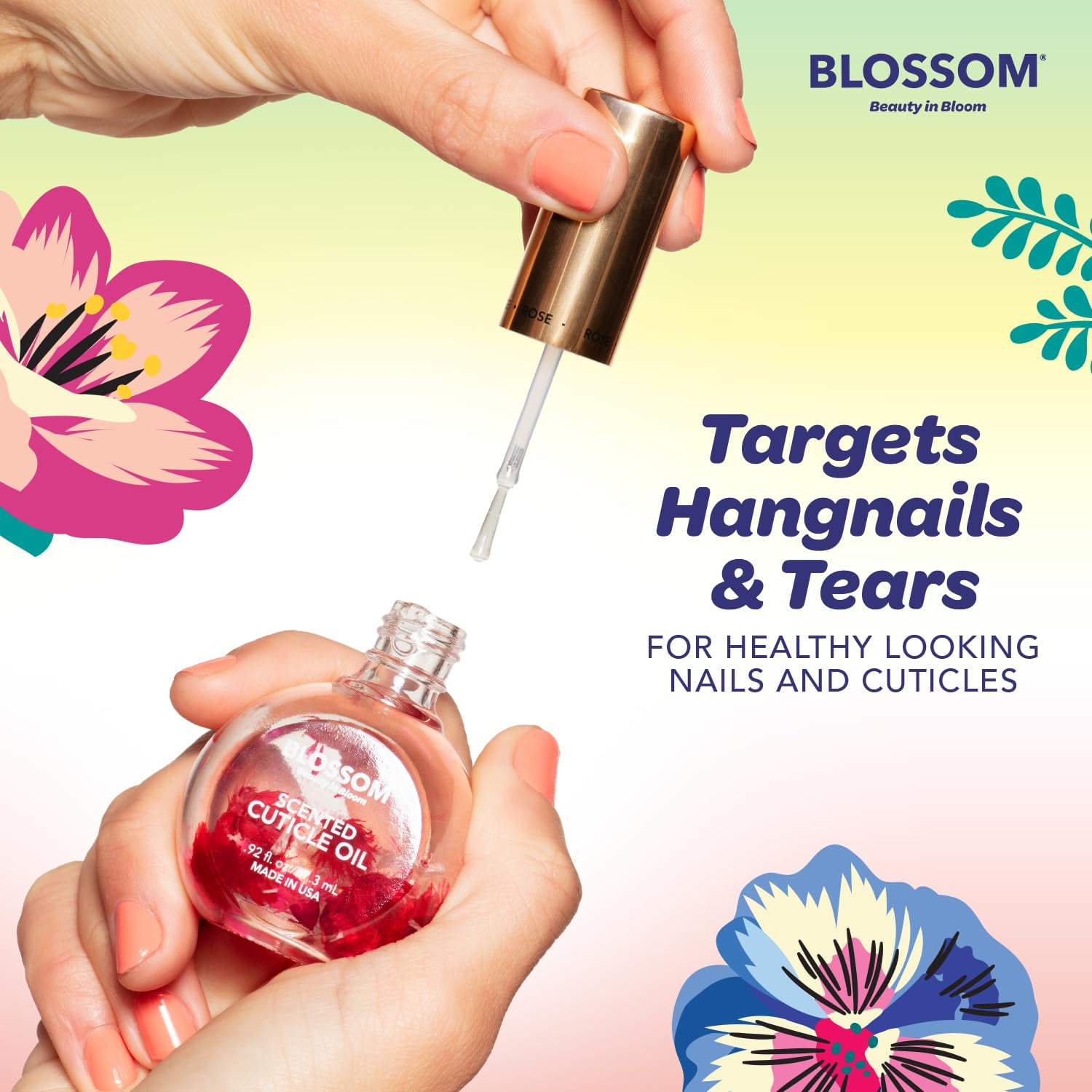 Blossom Honeysuckle Scented Cuticle Oil, Hydrating and Strengthening Nail Treatment (Honeysuckle, 0.5 fl oz) 8iwn4