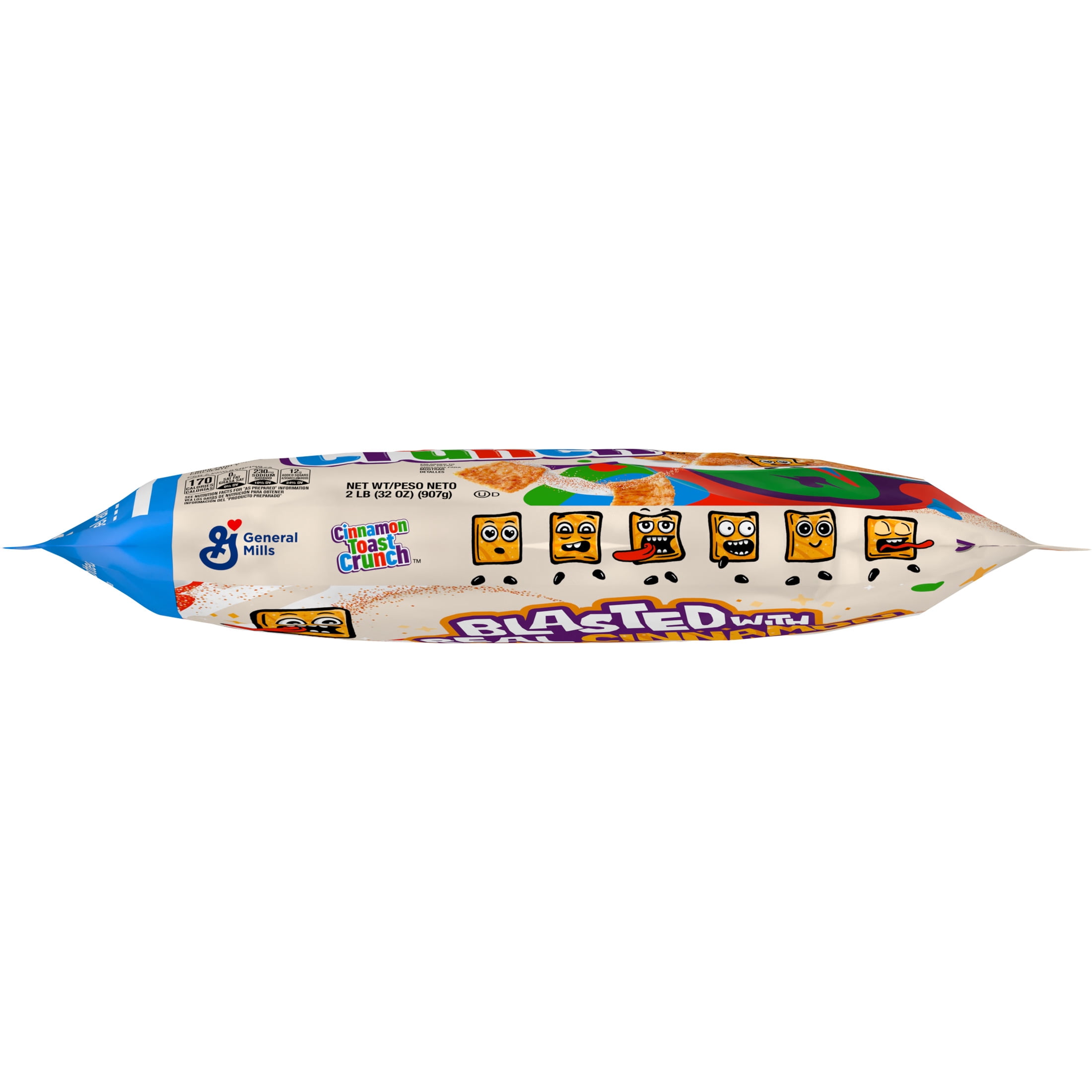 Cinnamon Toast Crunch Breakfast Cereal, Crispy Whole Grain Cinnamon Sugar Squares (32 oz) z0gkb