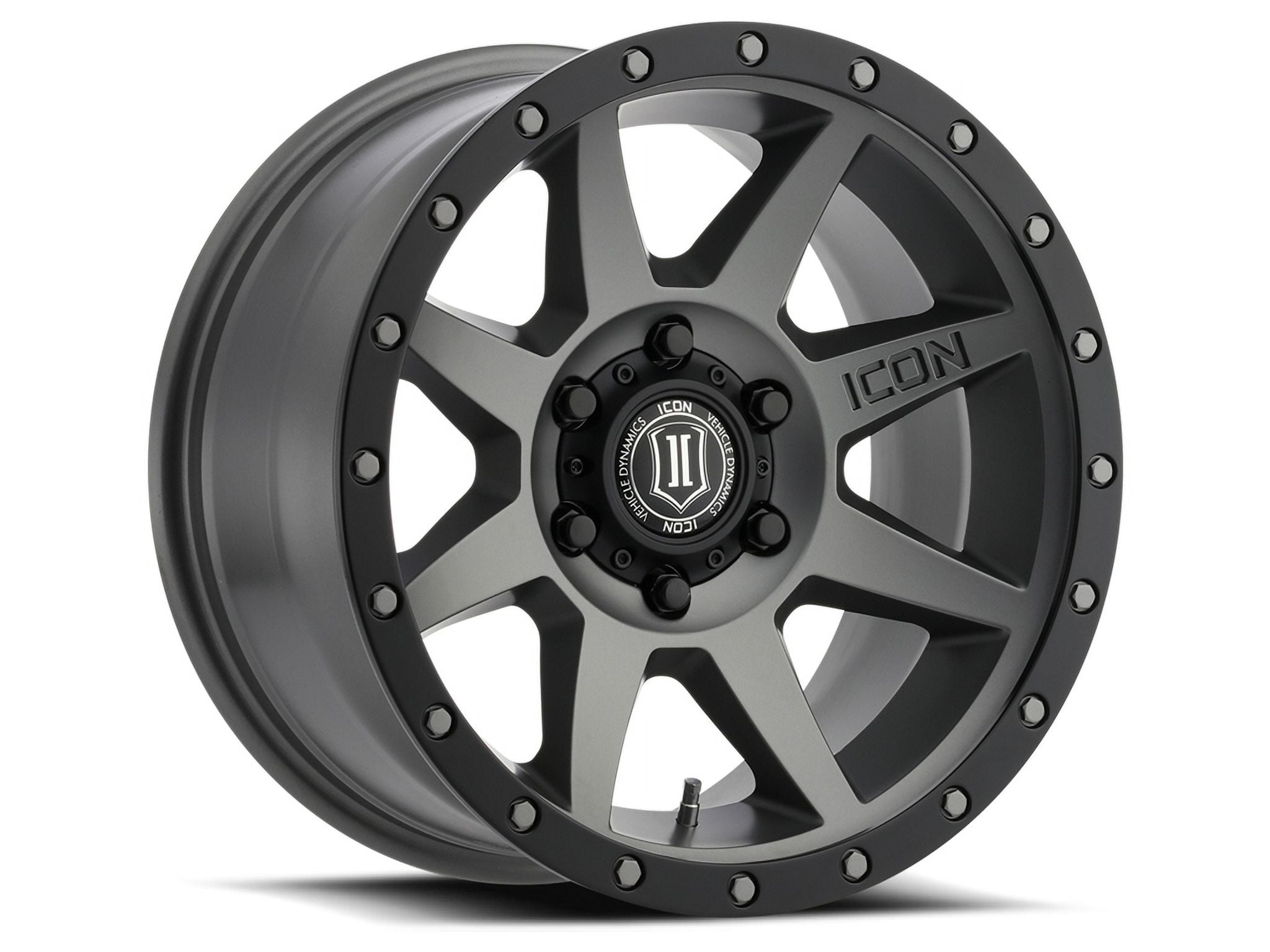ICON Alloys Rebound Wheel (Titanium, 18 x 9 in, 6 x 5.5 in Bolt Pattern, 0mm Offset) 054xj