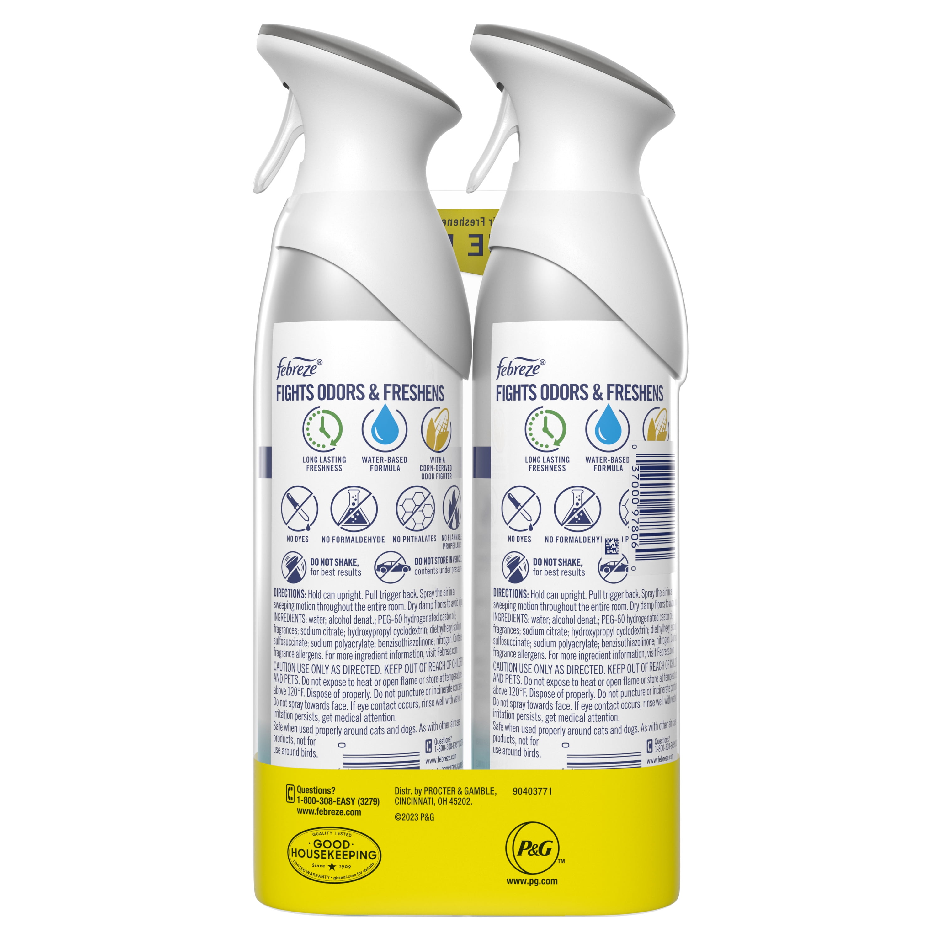 Febreze Air Freshener Spray, Odor-Fighting Room Mist, Crisp Clean Scent (8.8 oz, 2 Count) f3joh