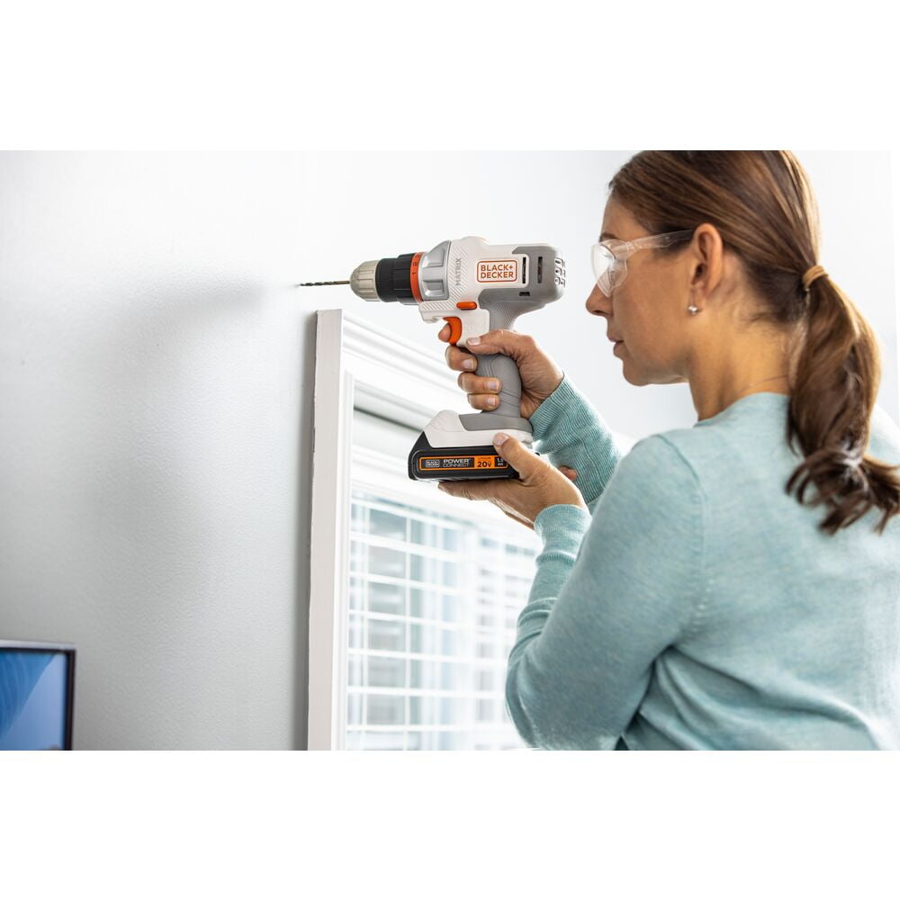 BLACK+DECKER 20V MAX MATRIX Cordless Drill Driver Kit (Black, 1 Kit) sqme8