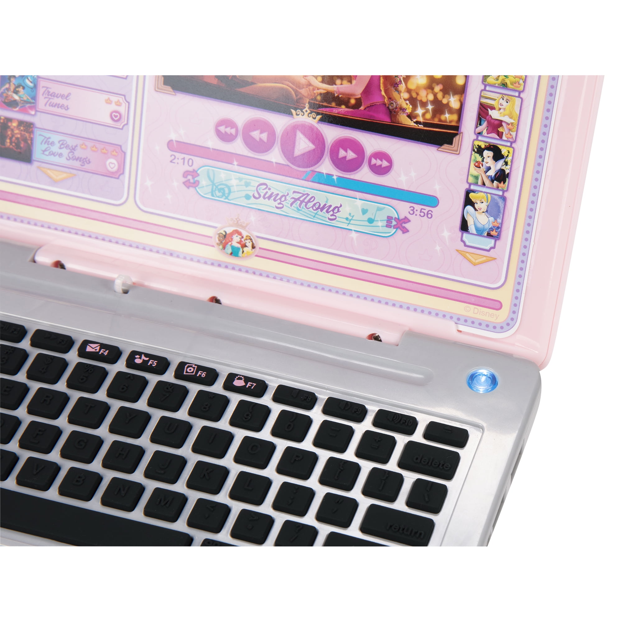 Disney Princess Style Collection Pretend Laptop with Play Earbuds (Pink, 1 Set) 8d370