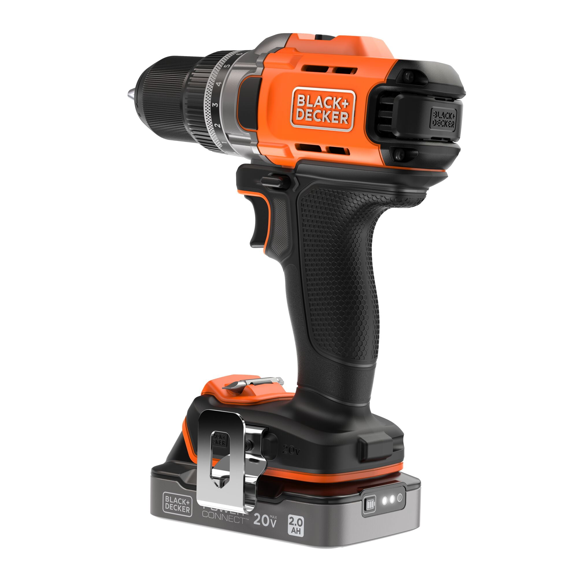 BLACK+DECKER 20V MAX POWERCONNECT Cordless Drill Driver (Black, 0.5 in Chuck) jybll
