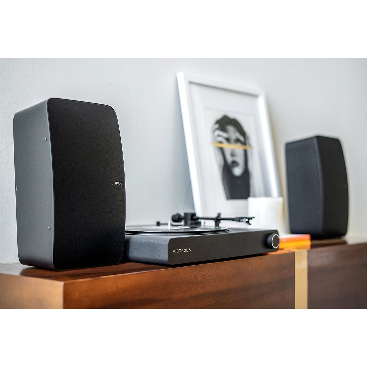 Victrola Stream Onyx Wireless Turntable with Sonos Integration (Black, 2-Speed) azlip