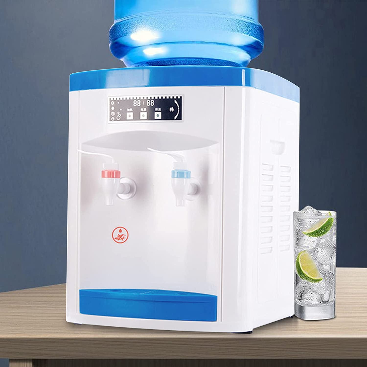 Dwellnix Electric Water Cooler Dispenser, Countertop Hot and Cold Water Station (White, 5 gal) 6d6fo
