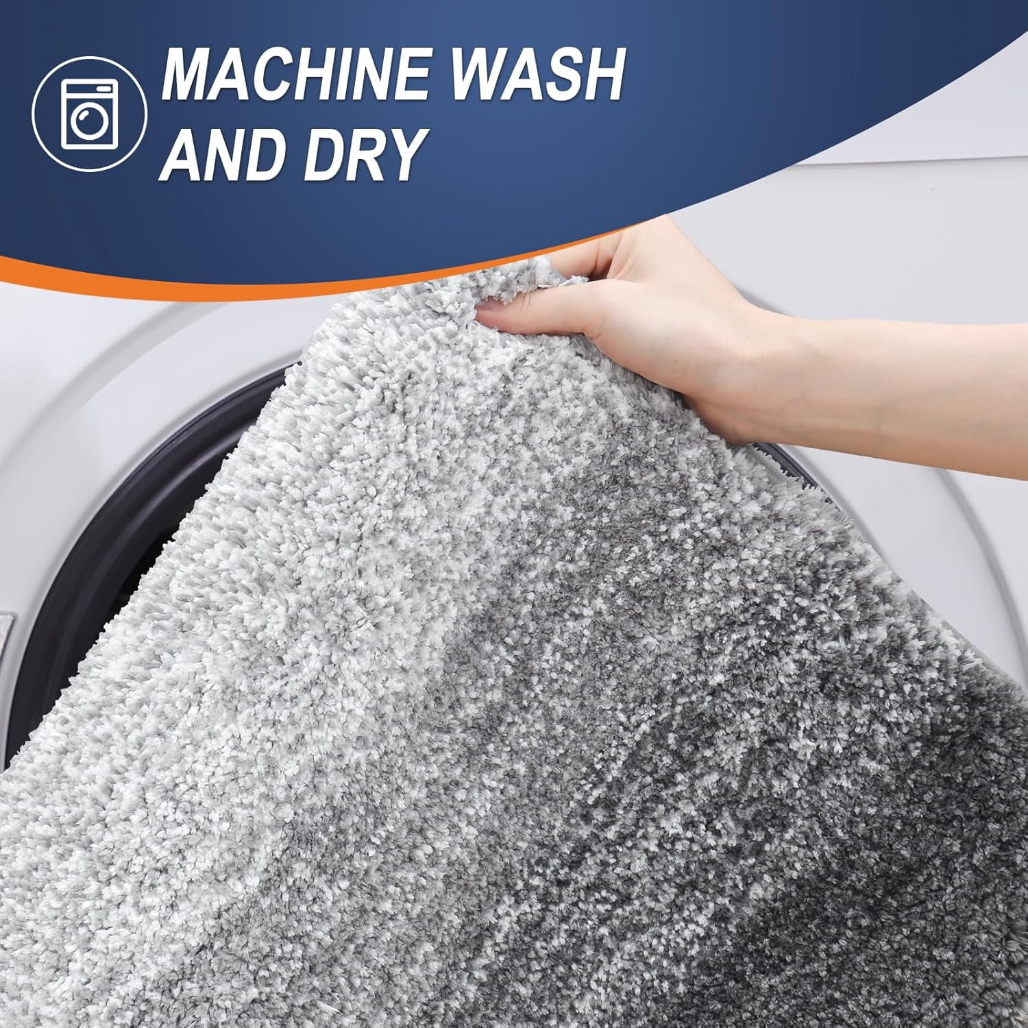 Buganda Microfiber Bathroom Rug, Extra Soft Absorbent Non-Slip Bath Mat (Grey, 16 in x 24 in) 2zjdu