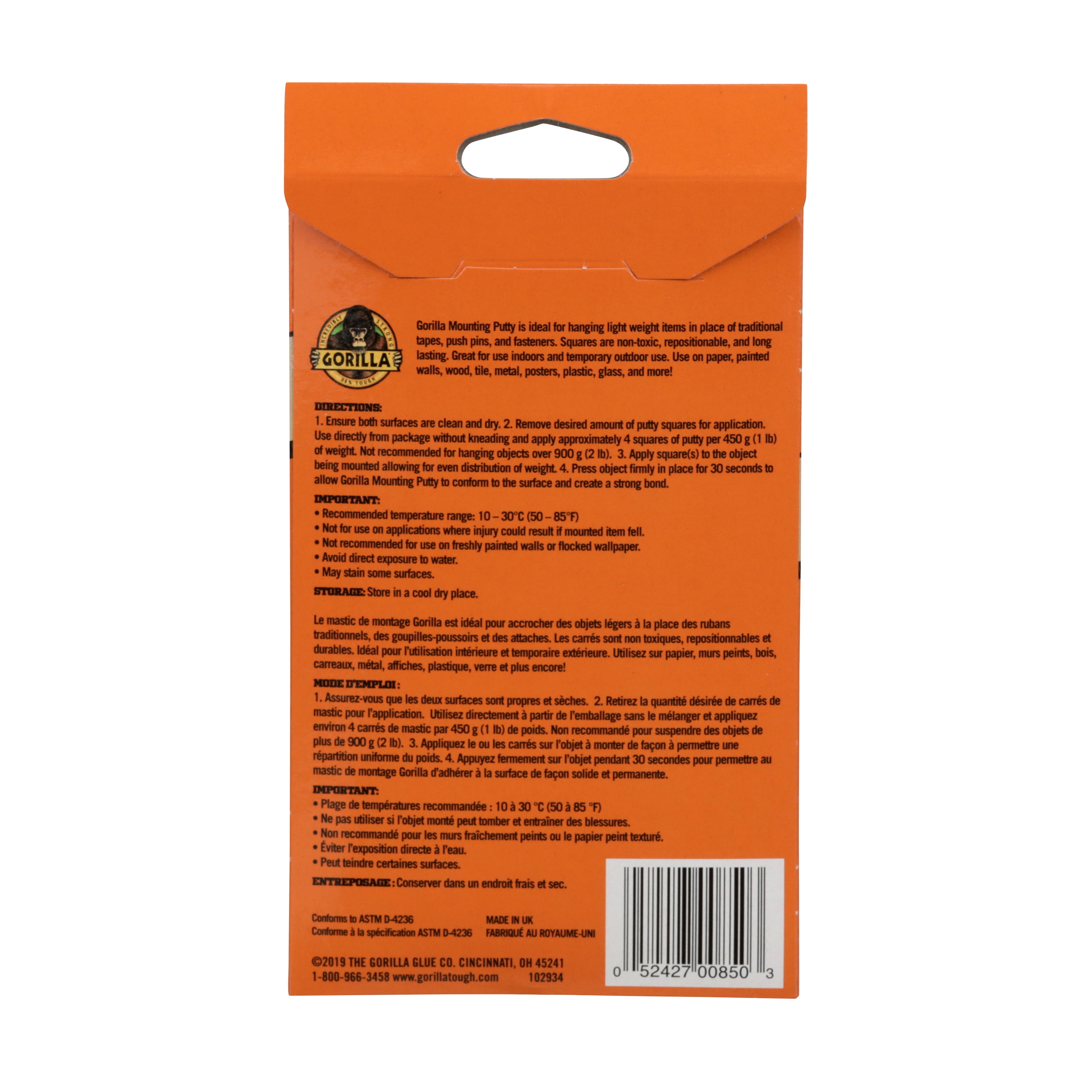 Gorilla Mounting Putty, Removable Adhesive for Posters and Decor (Beige, 2 oz) jum28