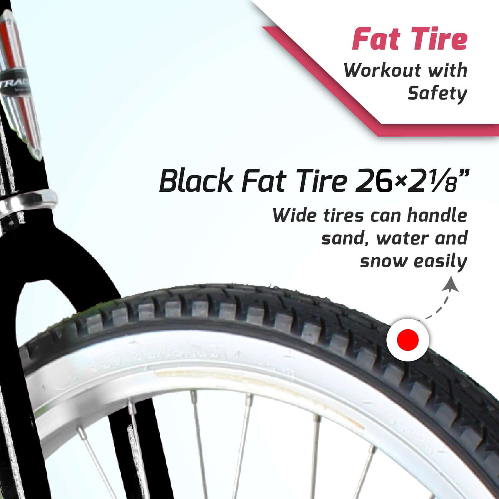 Tracer Bora Cruiser Beach Bike, Single Speed, 26 in Wheels, Durable Steel Frame (Matte Black) f3yjm