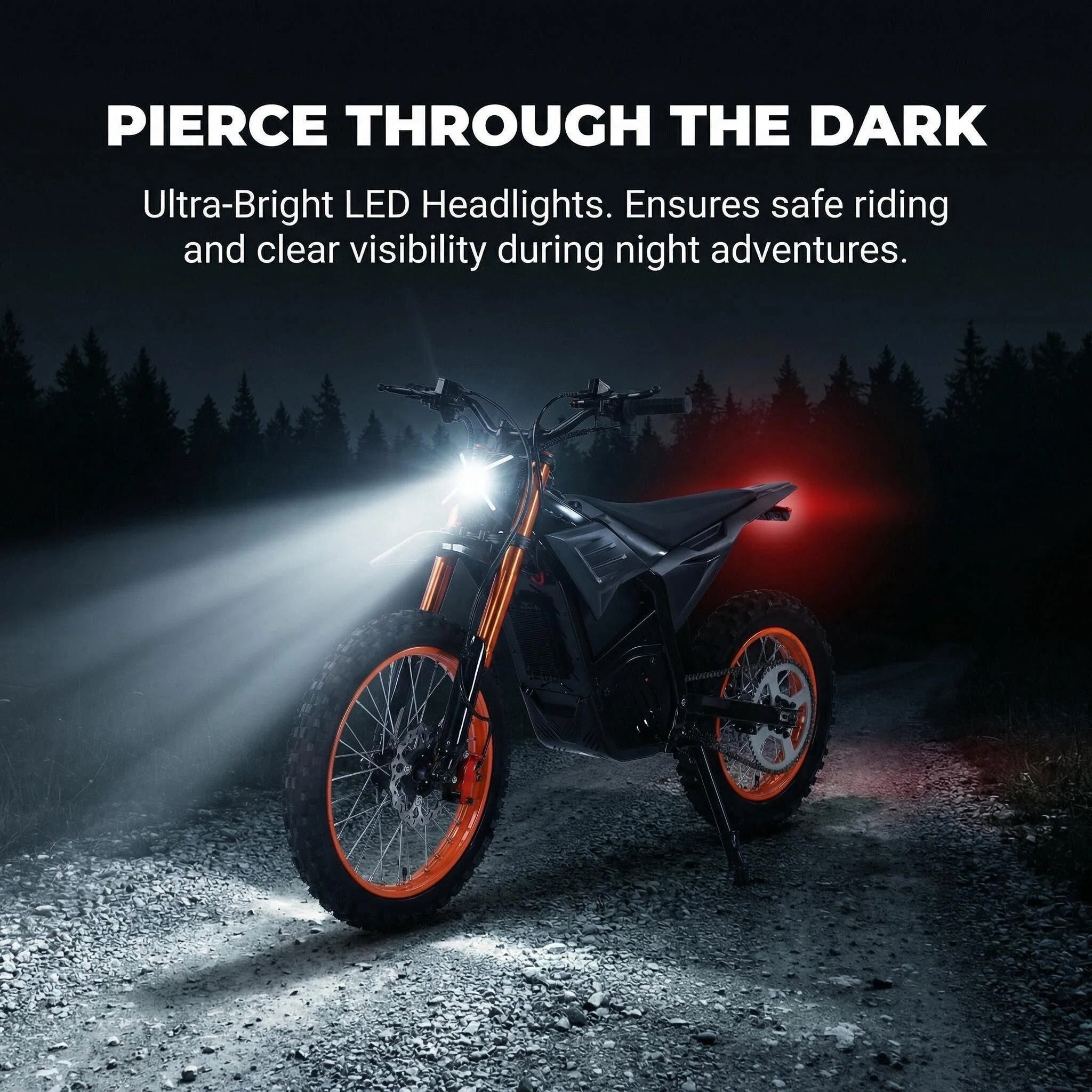 JVV V7 Electric Dirt Bike, High-Performance 3000W Mid-Drive Motor, Off-Road Trail Riding (Black, 48V 20.8Ah Battery) d7c4j