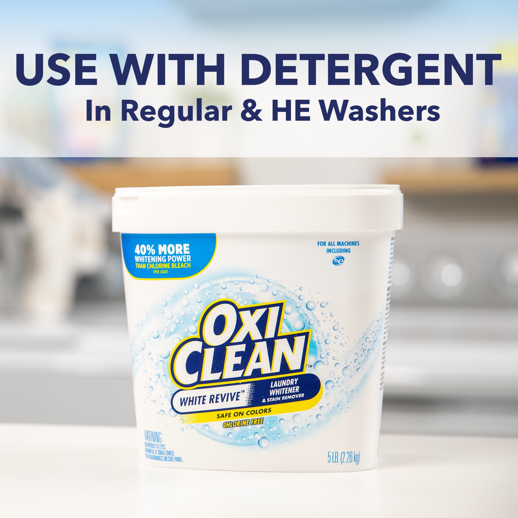 OxiClean White Revive Laundry Whitener and Stain Remover Powder (White, 5 lb) vnr35