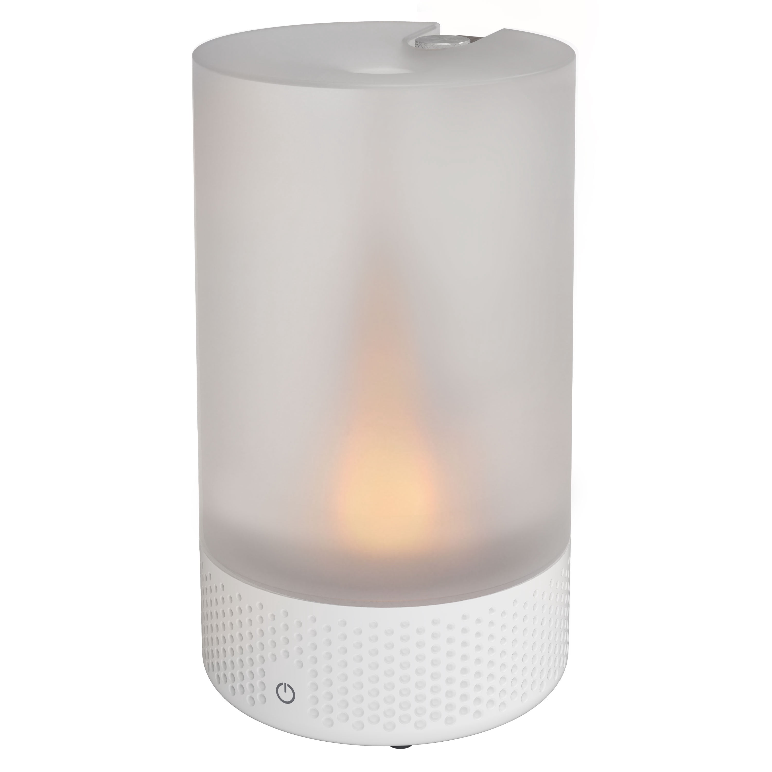 Sharper Image Votiv 7 Ultrasonic Humidifier with Flameless Candlelight (Translucent White, 0.55 gal) 26h6x