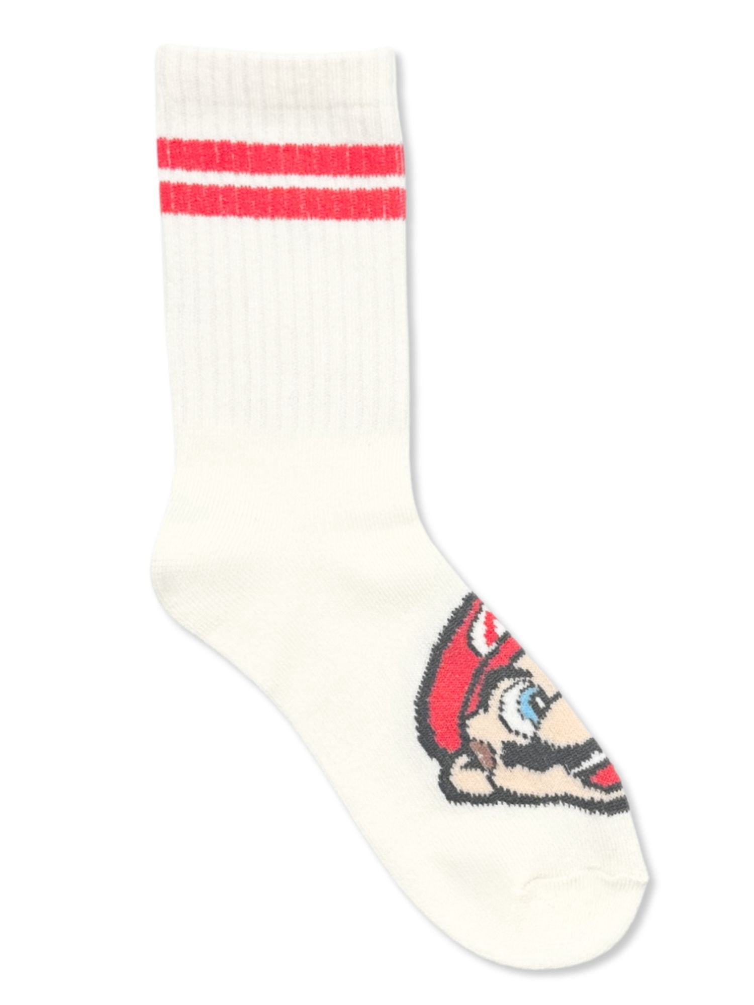 Super Mario Boys Mid-Crew Socks, Comfortable Athletic Footwear (Multi-Color, 3-Pack) jkf81