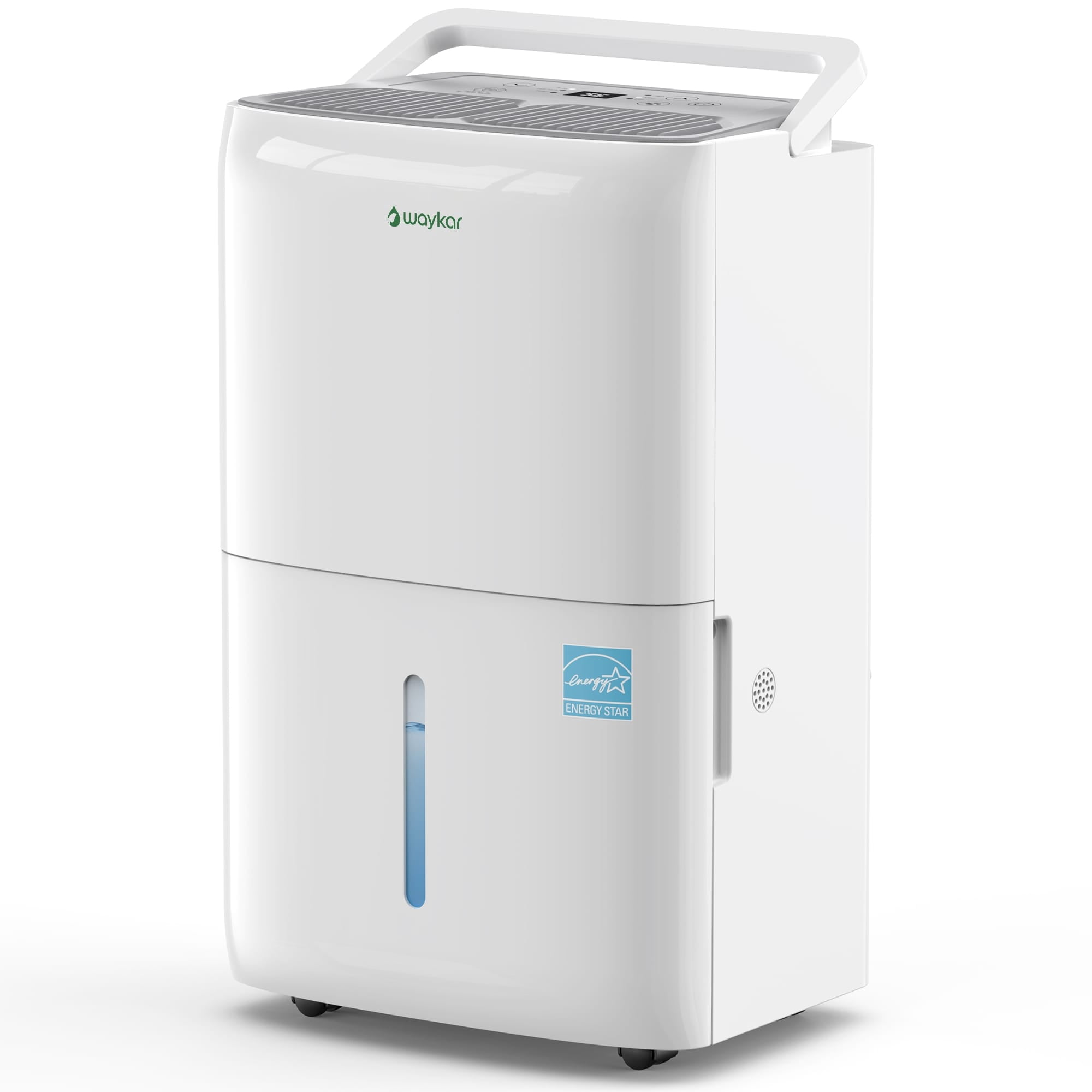 Waykar 80 Pint Portable Dehumidifier for Home and Basement (Energy Efficient, 1.45 Gallon Tank, 3.3 ft Drain Hose) fvltr