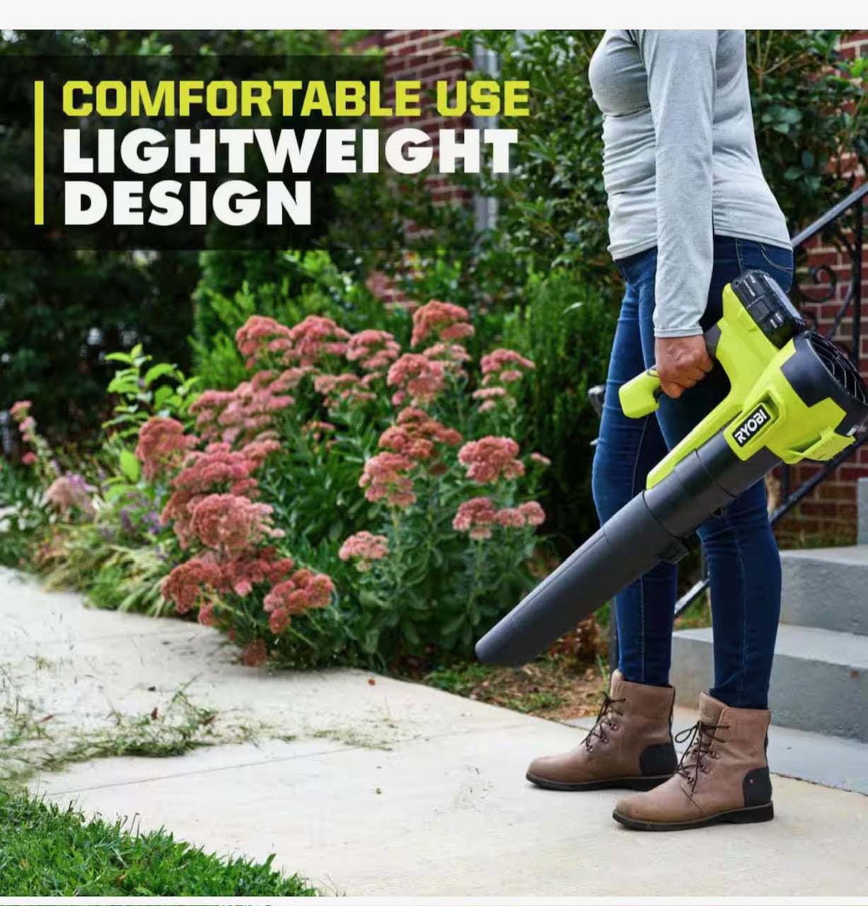 Ryobi ONE+ 18V Cordless Leaf Blower, High-Performance Airflow (100 MPH, 350 CFM) 2zgh2