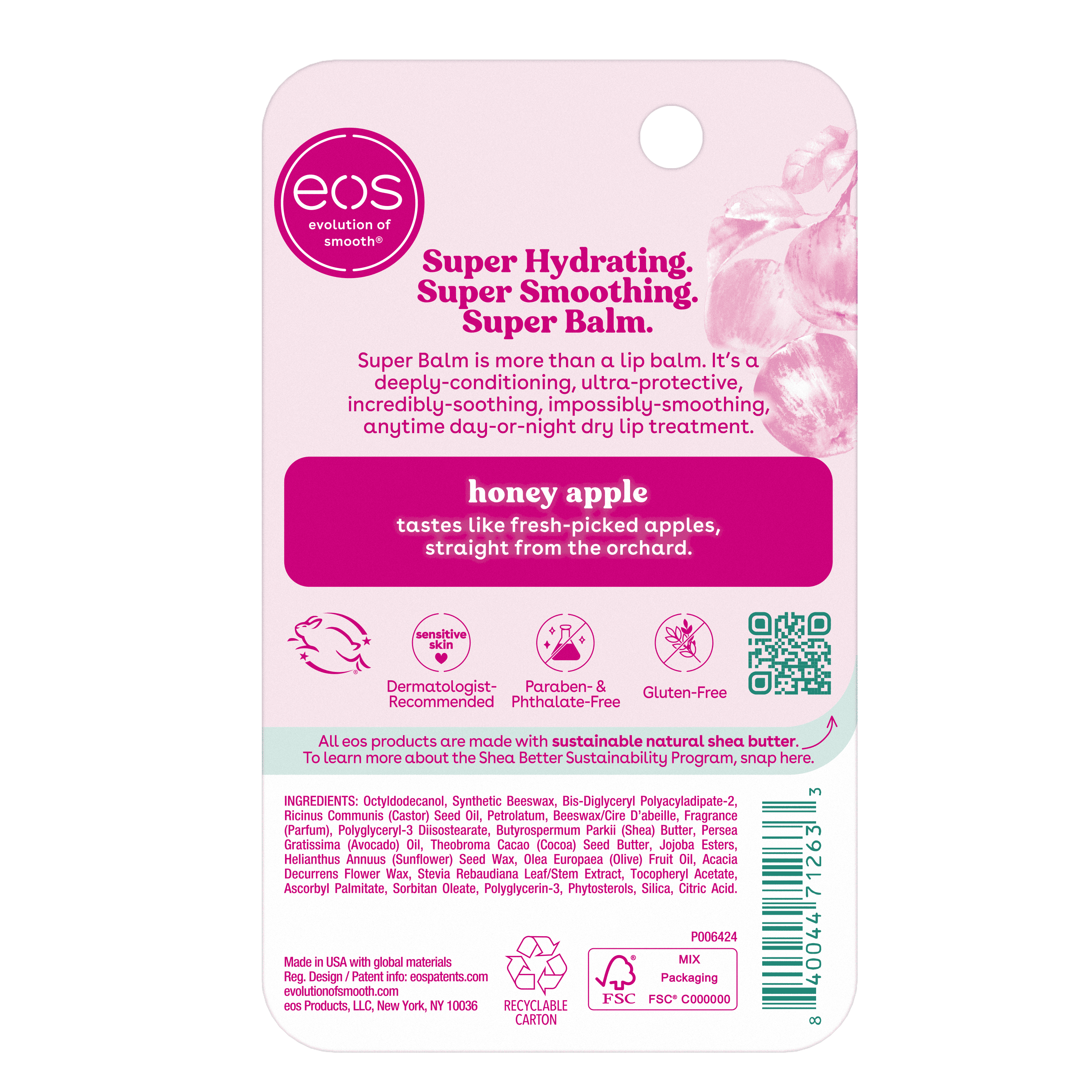 Eos Super Balm Lip Sleeping Mask, Honey Apple Hydrating Treatment (Clear, 0.35 fl oz) iz4jr