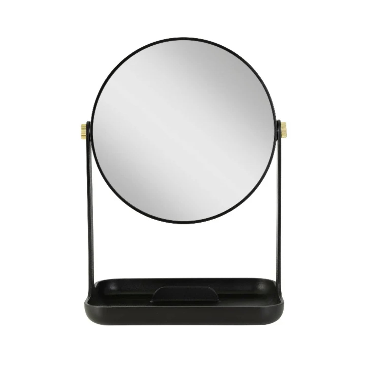 Zadro, Inc. Dual-Sided Magnification Makeup Mirror with Accessory Tray and Phone Holder (Black, 10.5 in x 7.75 in) cbqzy