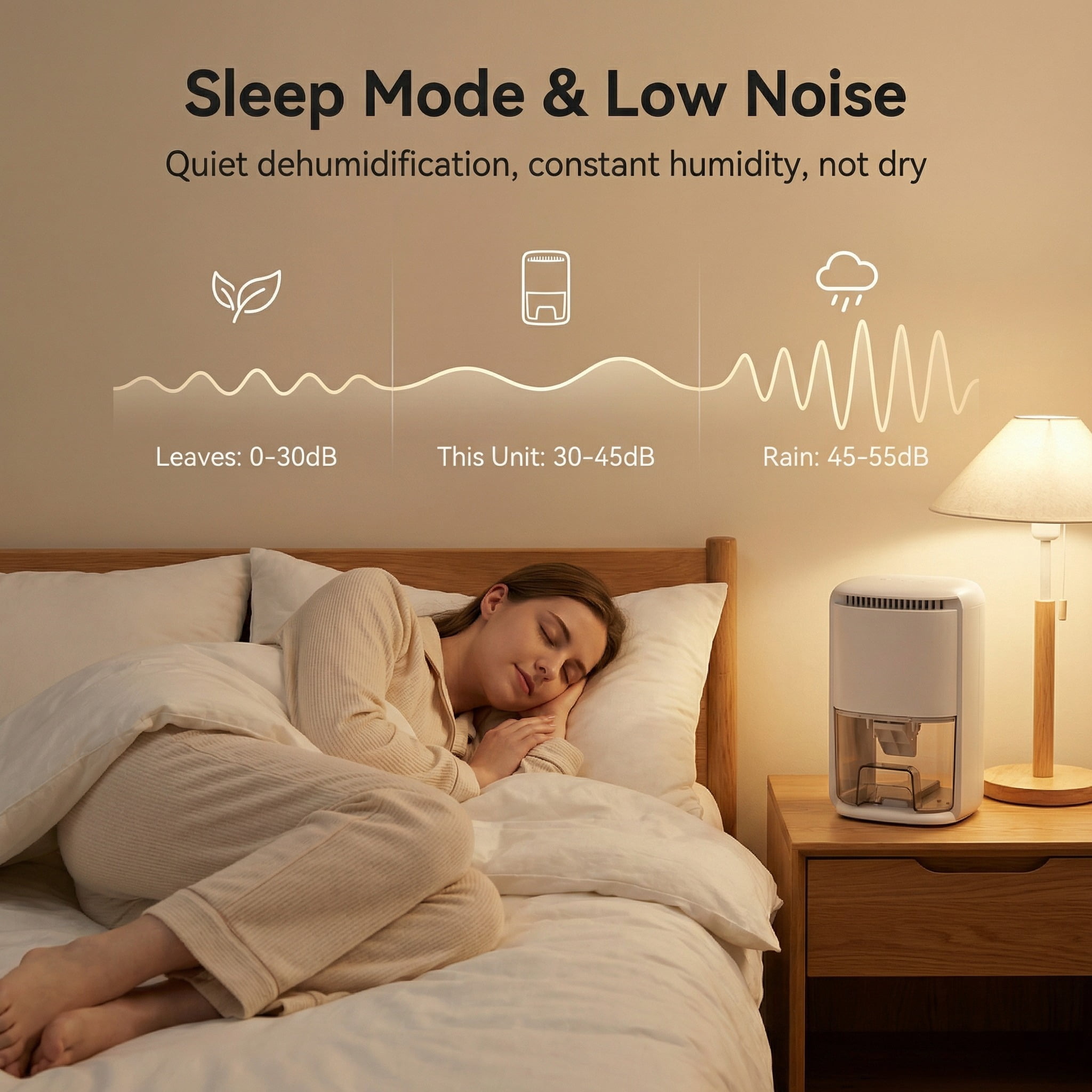 ZENGDAINM Small Dehumidifier for Bedroom and Bathroom, Quiet Portable Moisture Absorber with Auto Shut Off (White, 40 fl oz) sd8mp